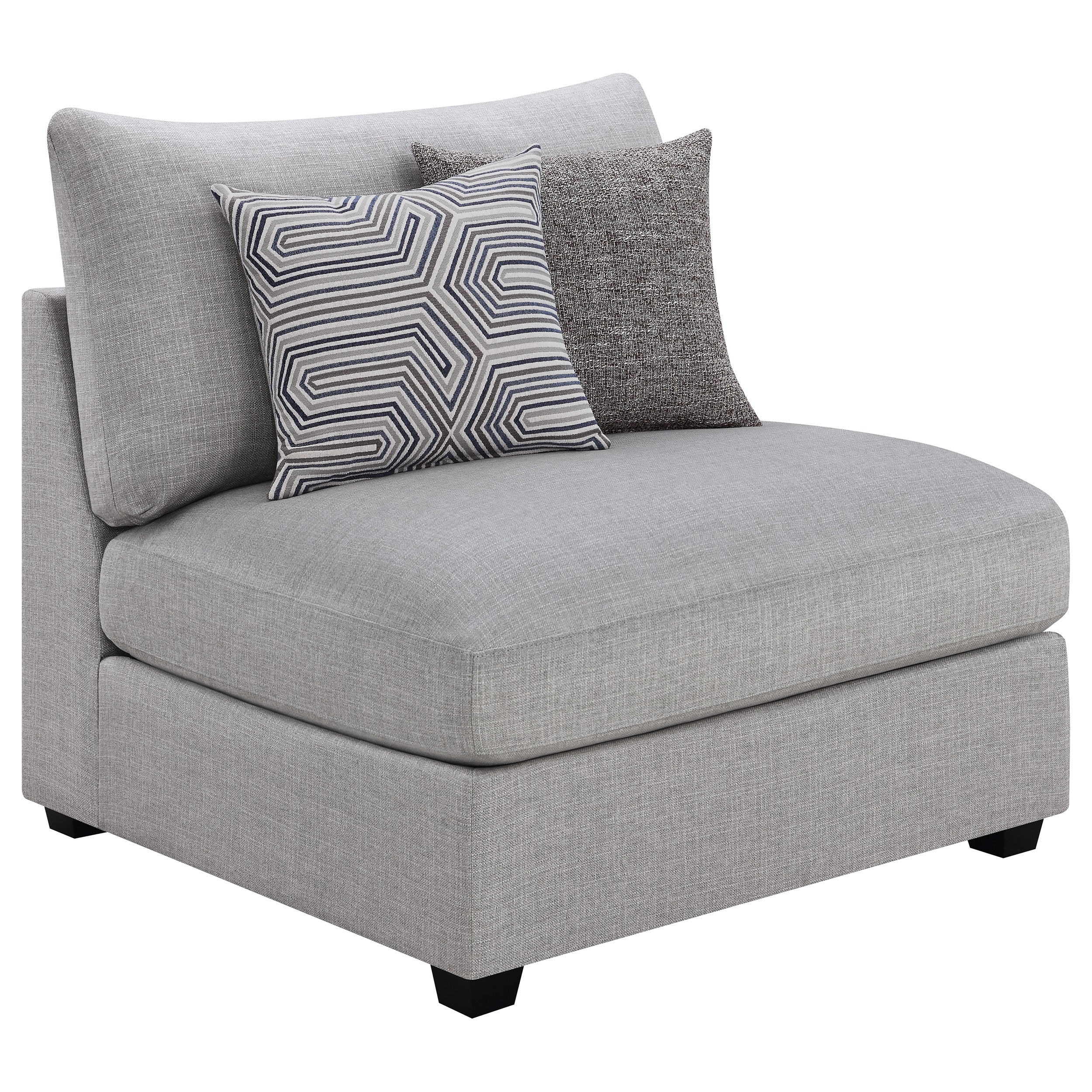 Cambria 6-piece Upholstered Modular Sectional Sofa Grey — view 6