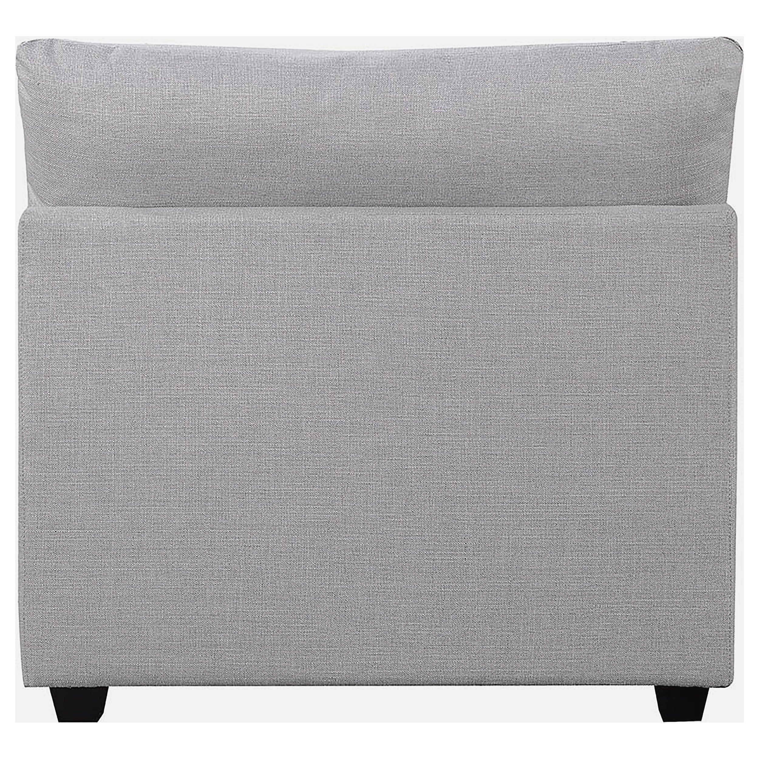 Cambria Upholstered Armless Chair Grey — view 7
