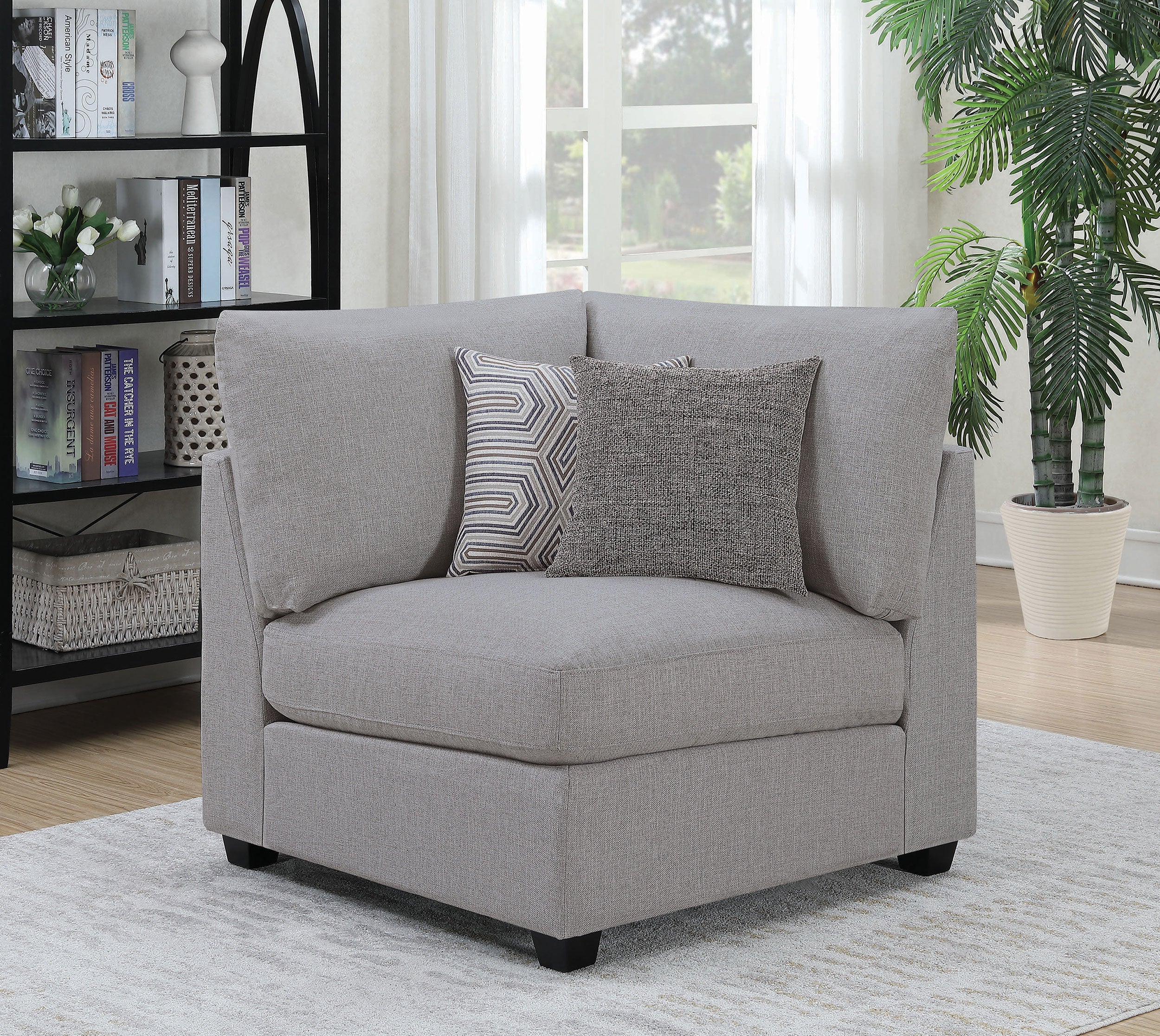 Cambria Upholstered Corner Grey — view 2