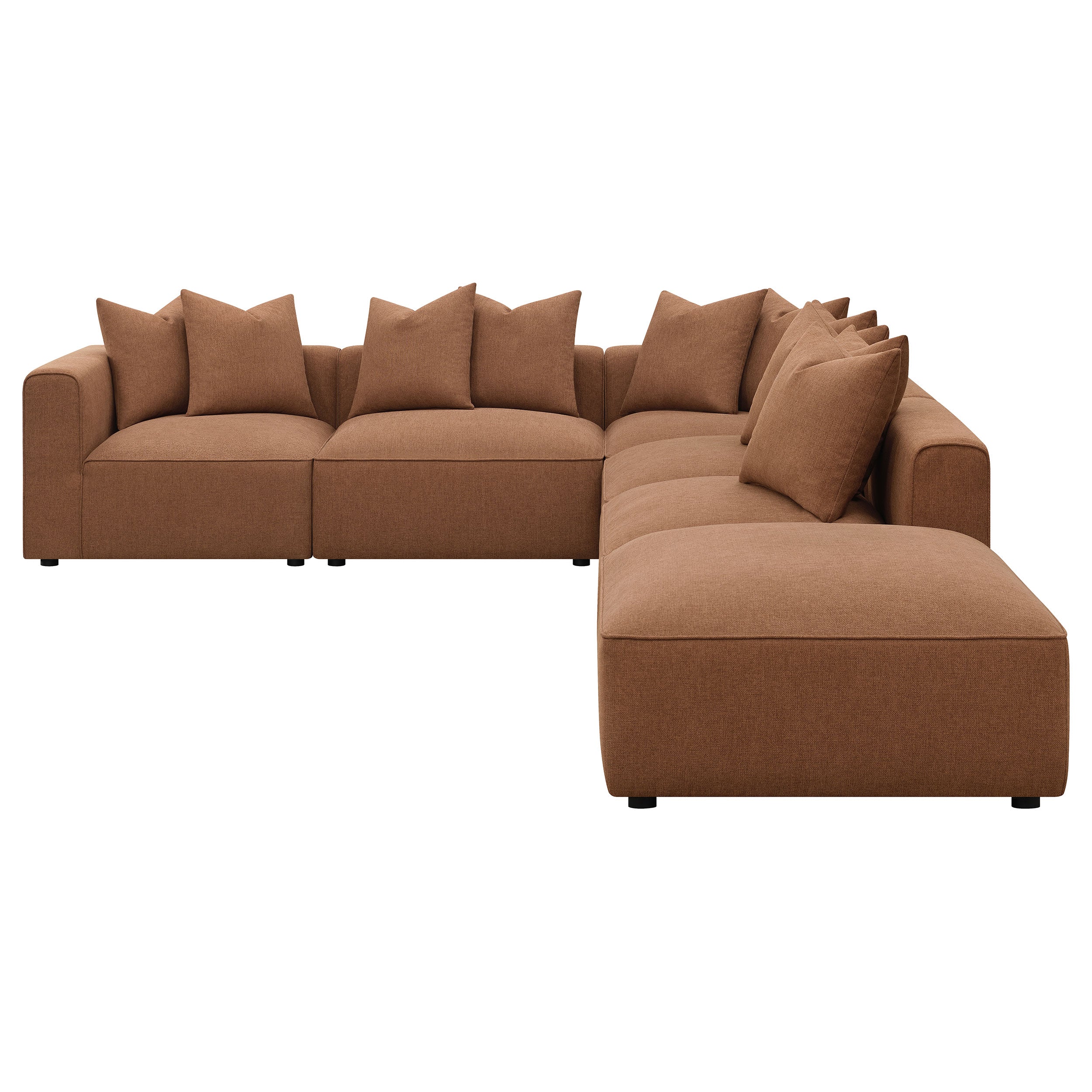 Jennifer 6-piece Upholstered Modular Sectional Terracotta — view 4