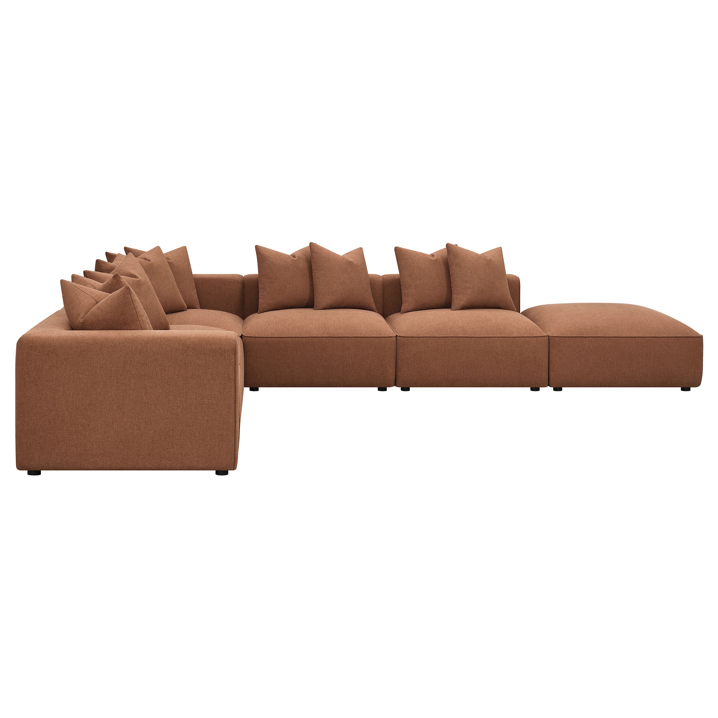Jennifer 6-piece Upholstered Modular Sectional Terracotta — view 6