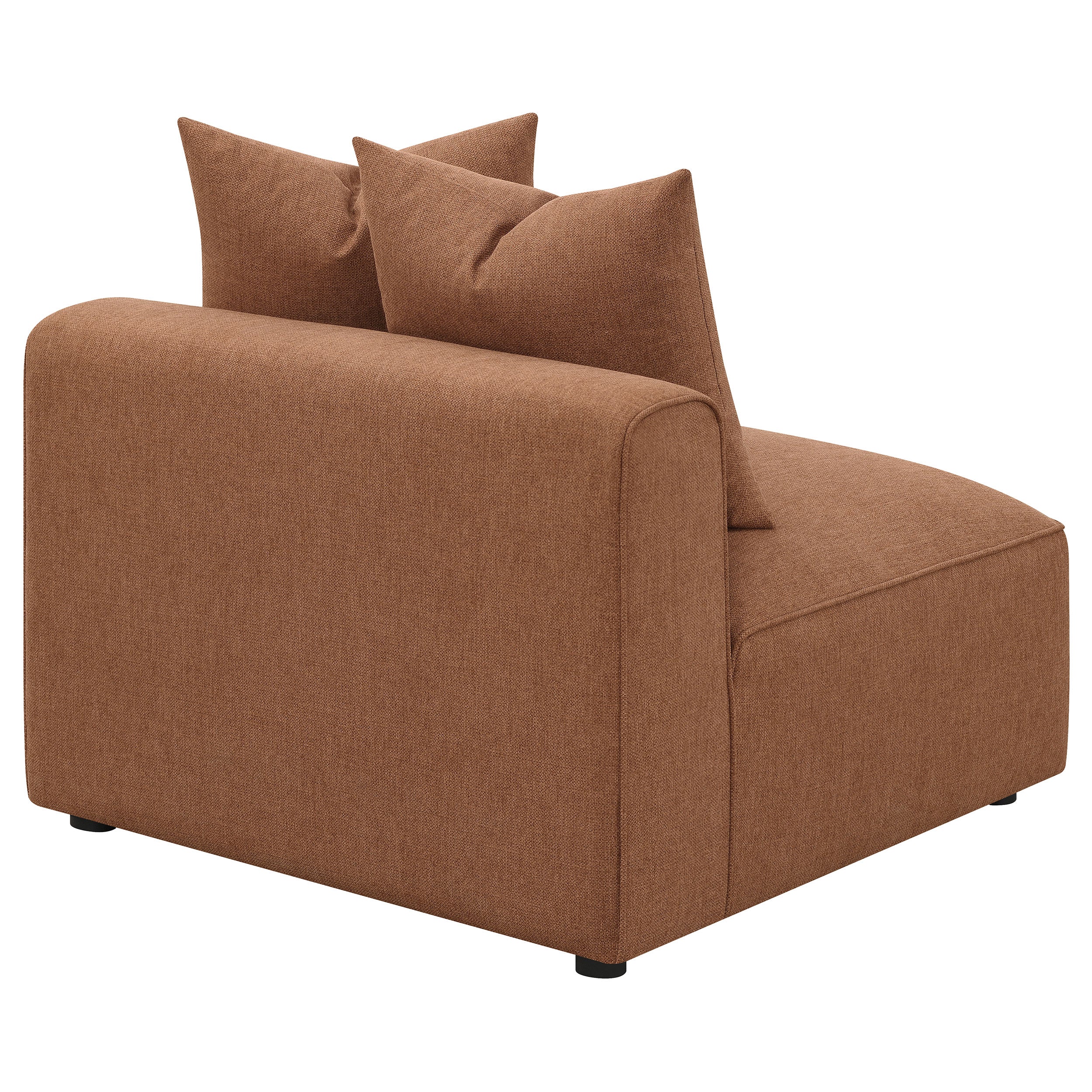 Jennifer Upholstered Armless Chair Terracotta — view 7