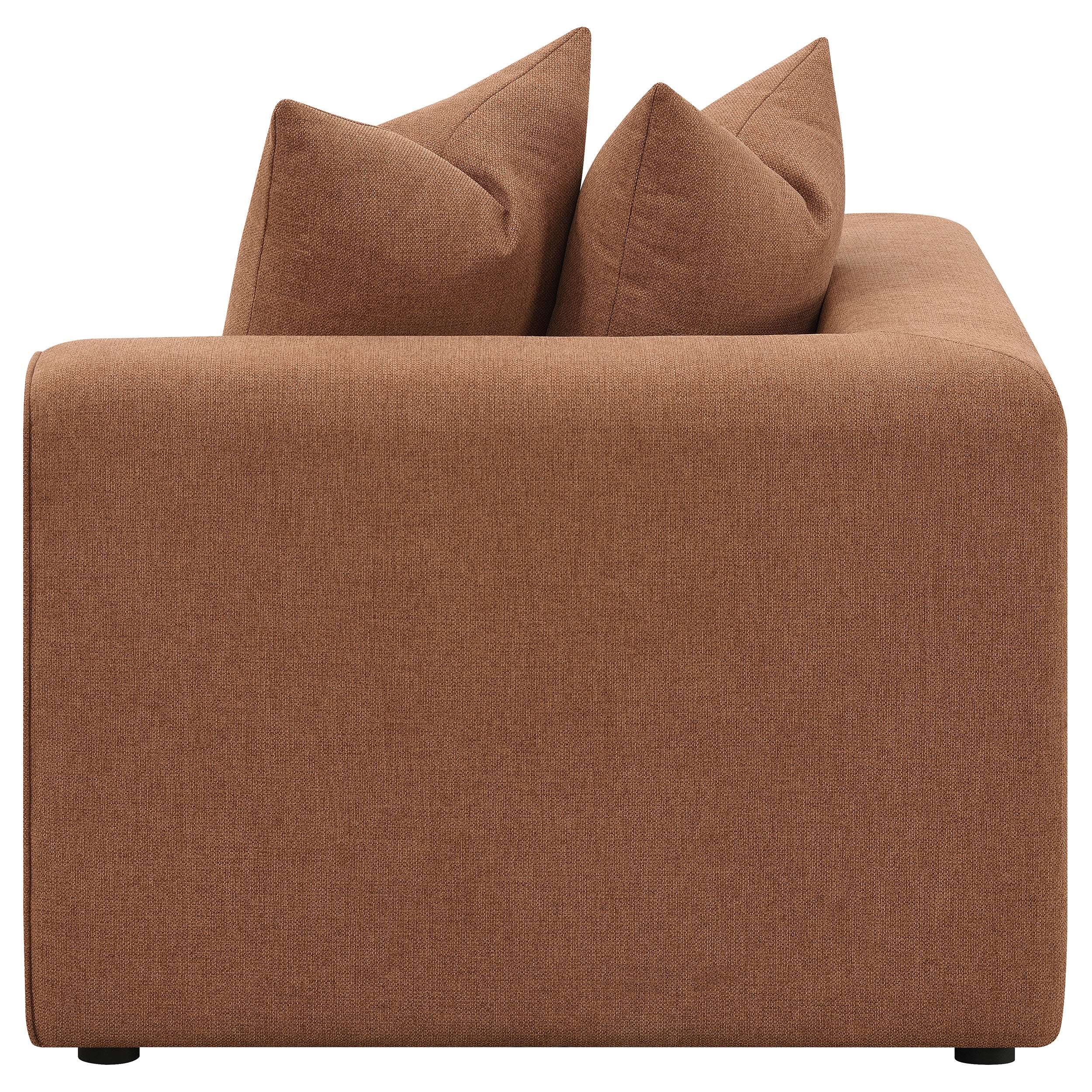 Jennifer Upholstered Corner Chair Terracotta — view 4