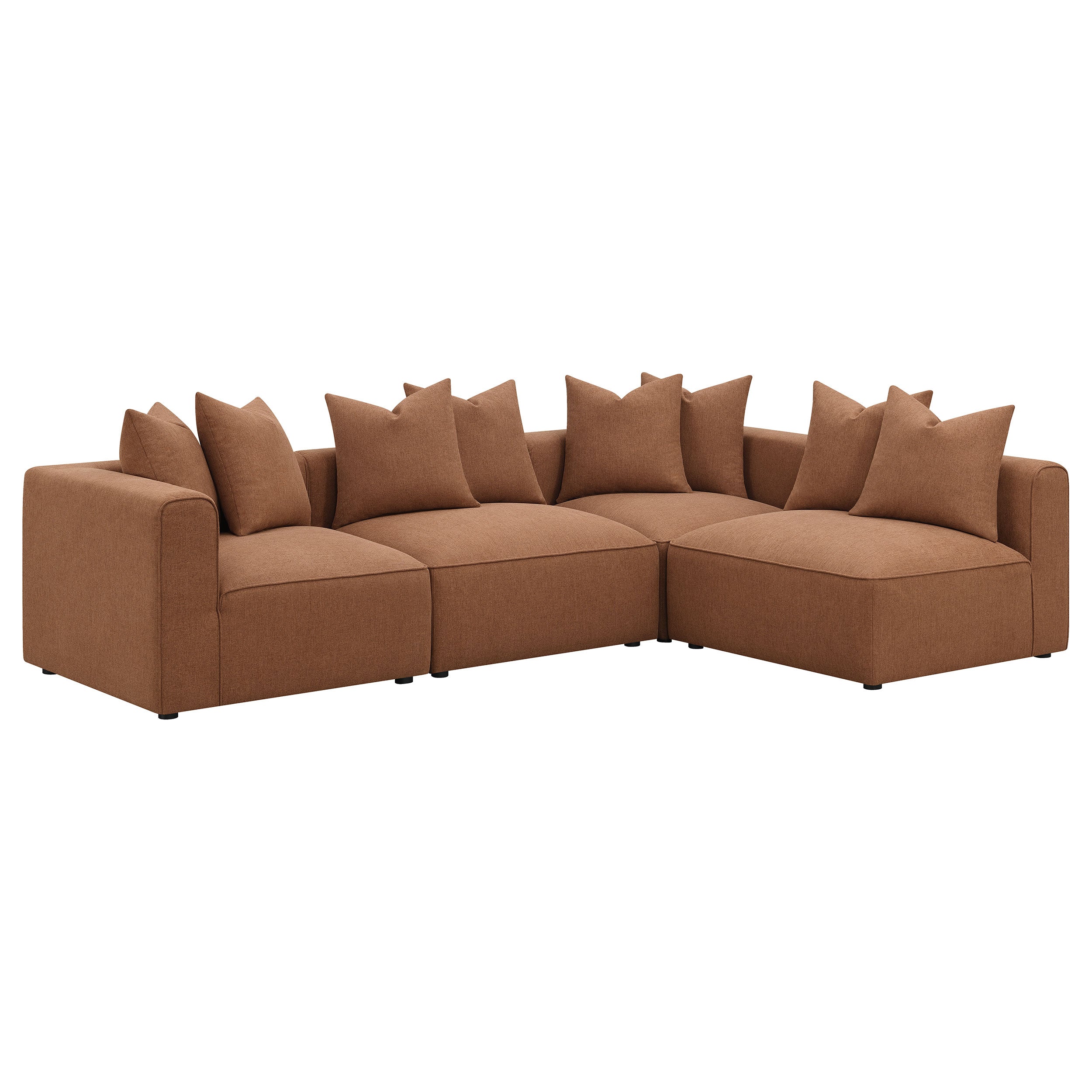 Jennifer Upholstered Corner Chair Terracotta — view 8
