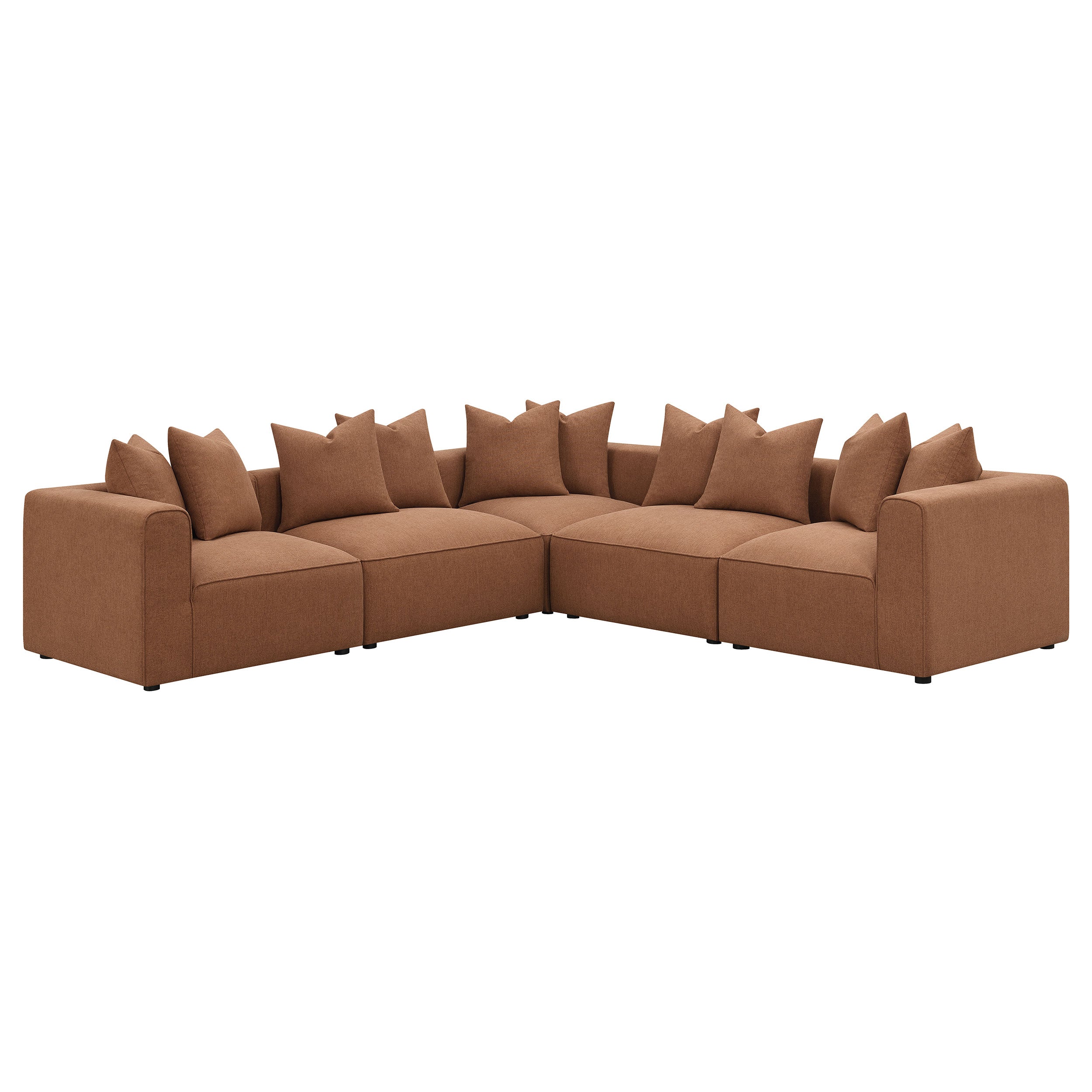 Jennifer Upholstered Corner Chair Terracotta — view 10