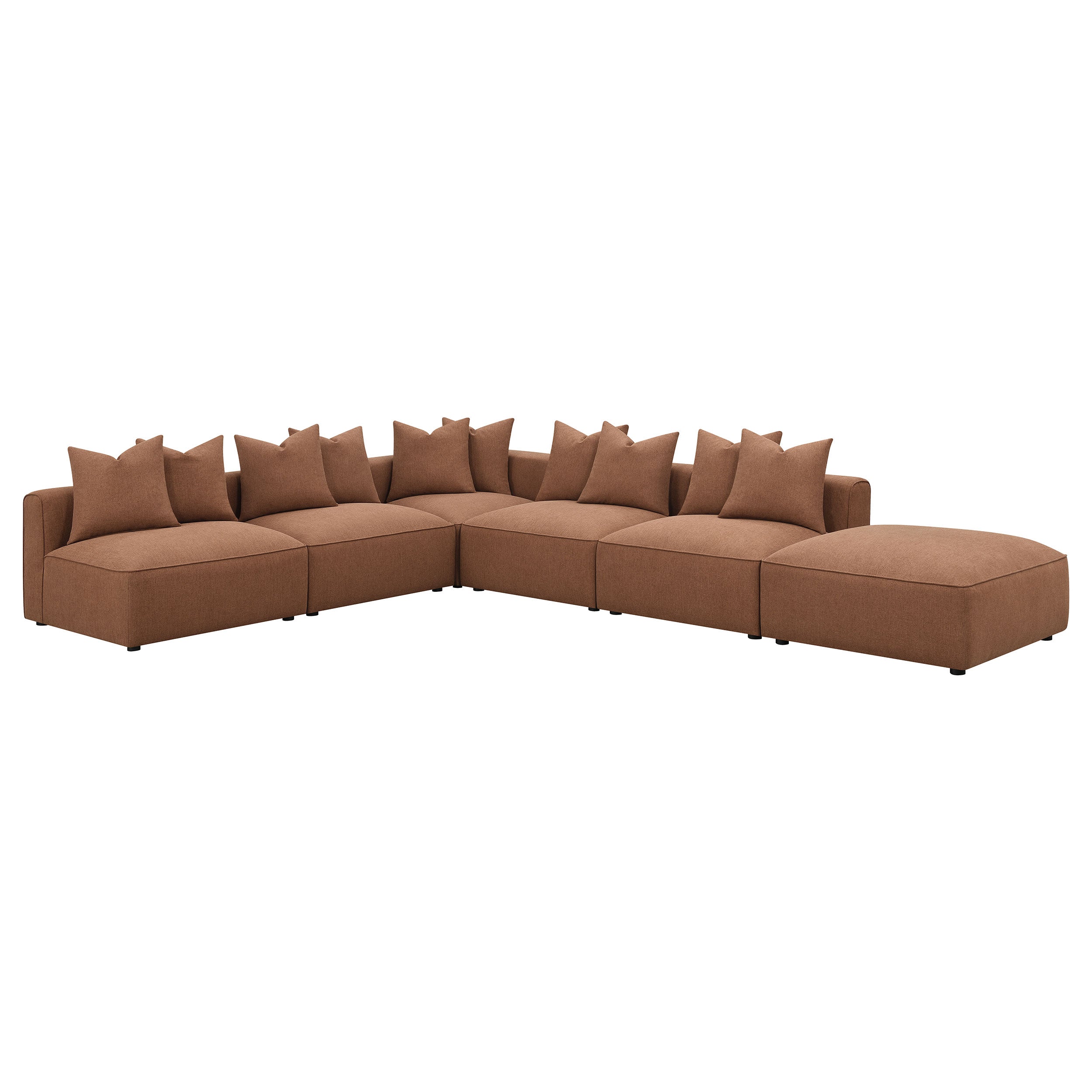 Jennifer Upholstered Corner Chair Terracotta — view 12