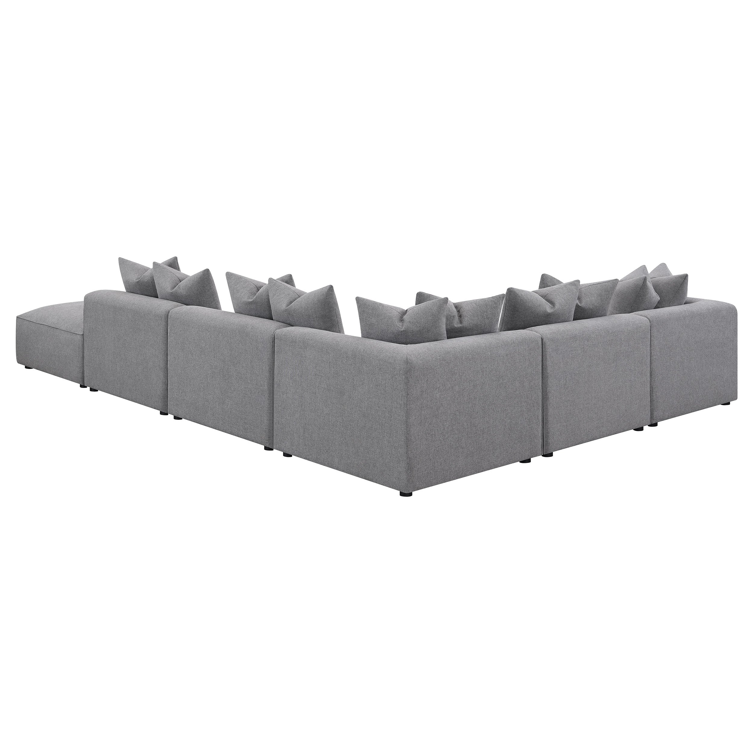 Jennifer 6-piece Upholstered Modular Sectional Grey — view 5