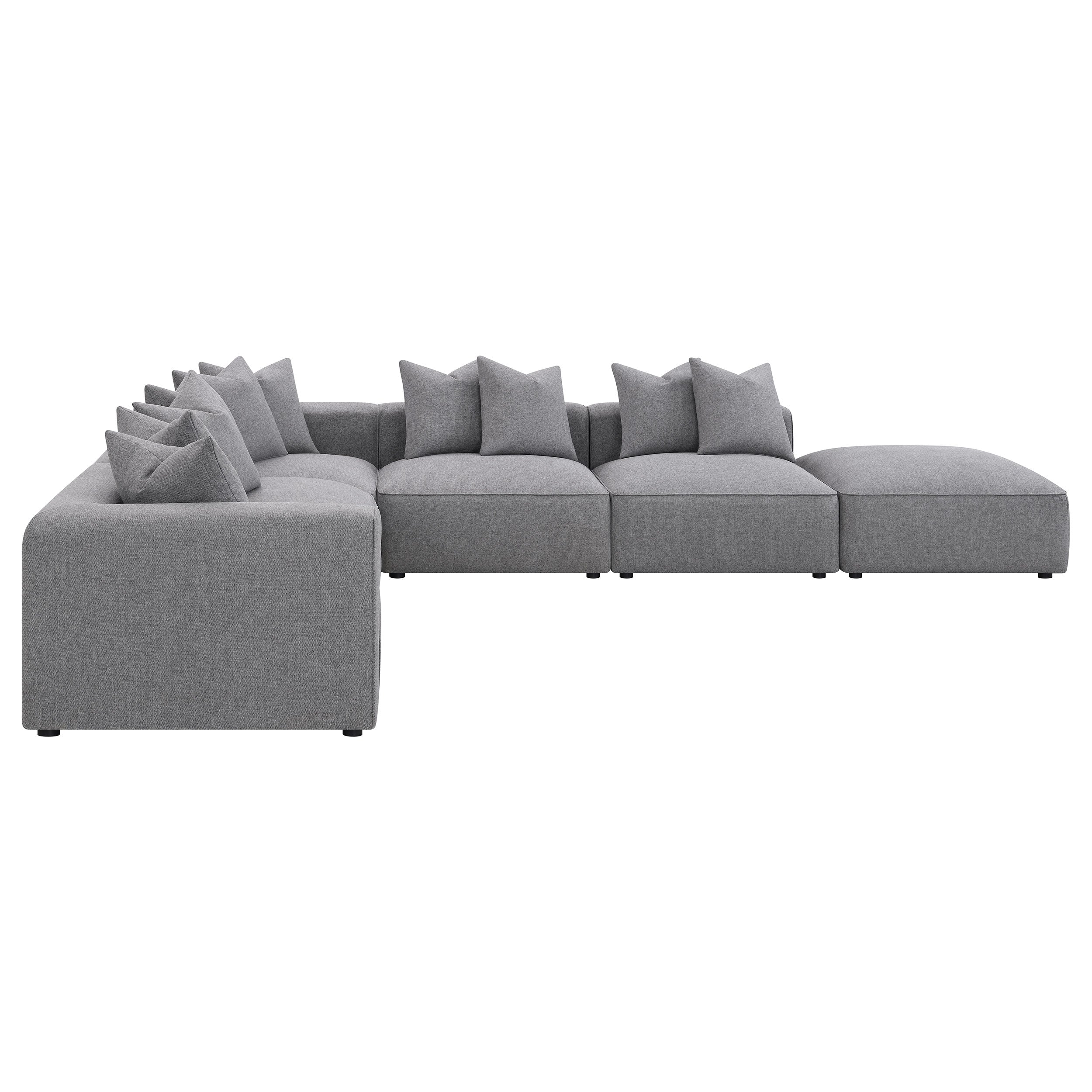 Jennifer 6-piece Upholstered Modular Sectional Grey — view 6