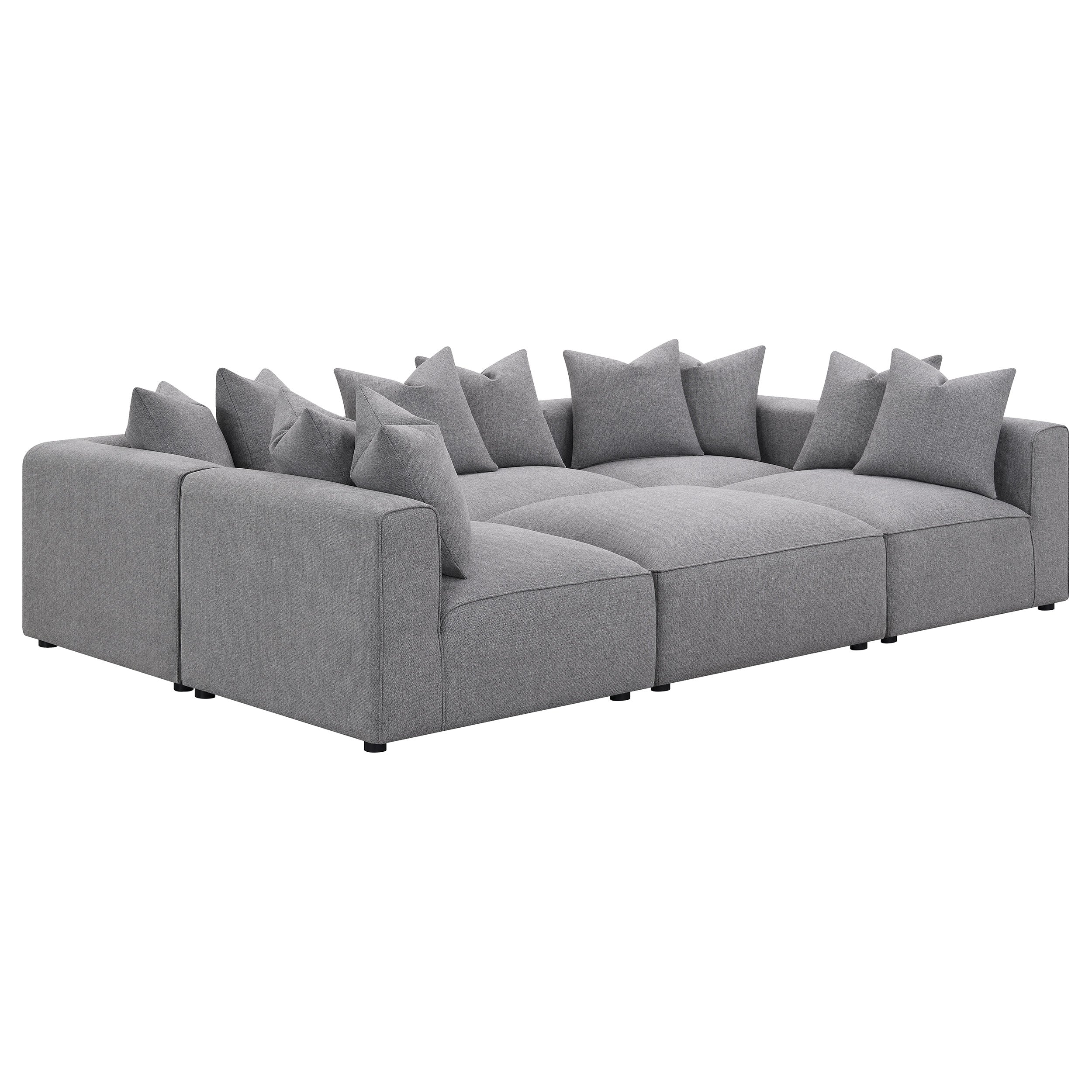 Jennifer 6-piece Upholstered Modular Sectional Grey — view 7