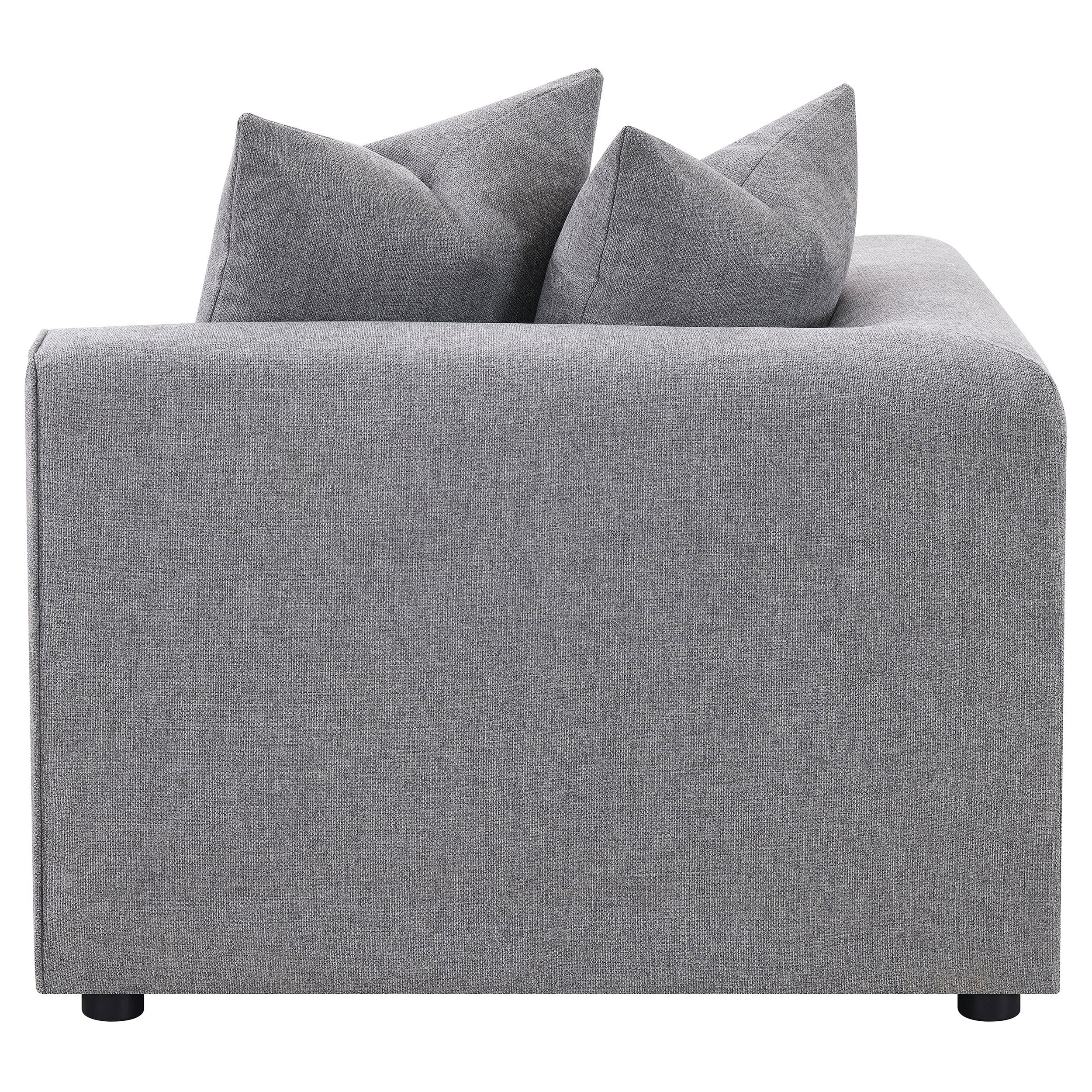 Jennifer Upholstered Corner Chair Grey — view 4