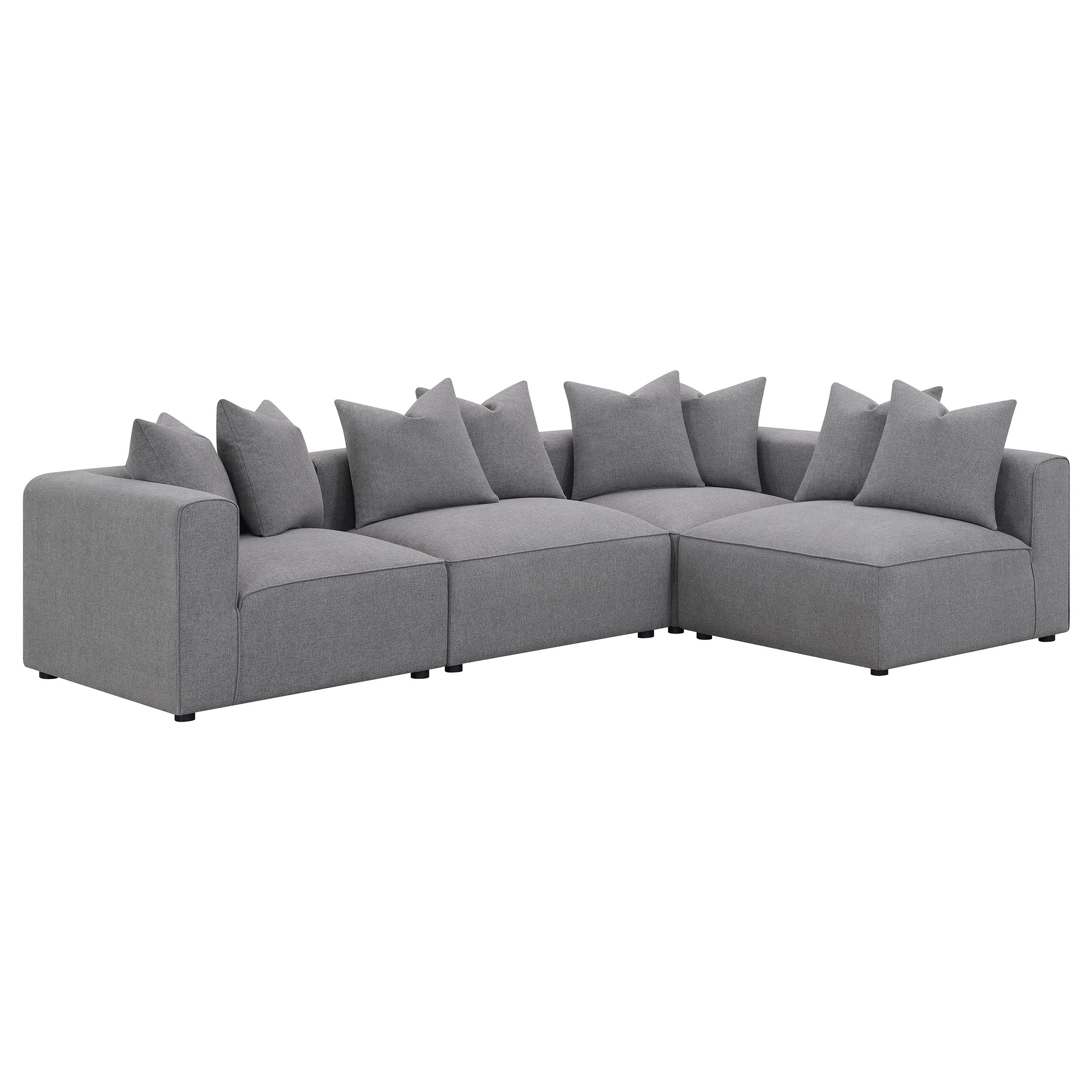 Jennifer Upholstered Corner Chair Grey — view 8