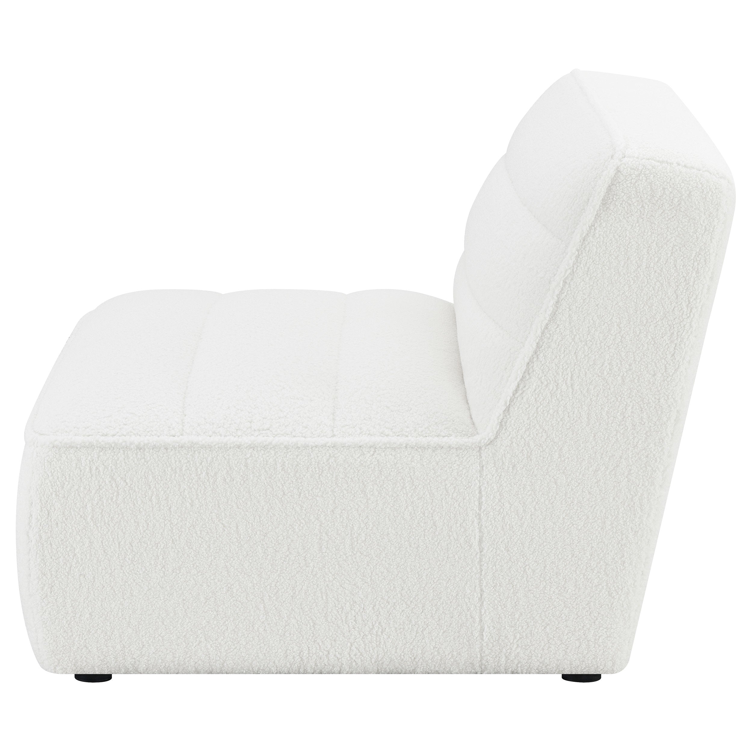 Sunny Upholstered Armless Chair Natural — view 5