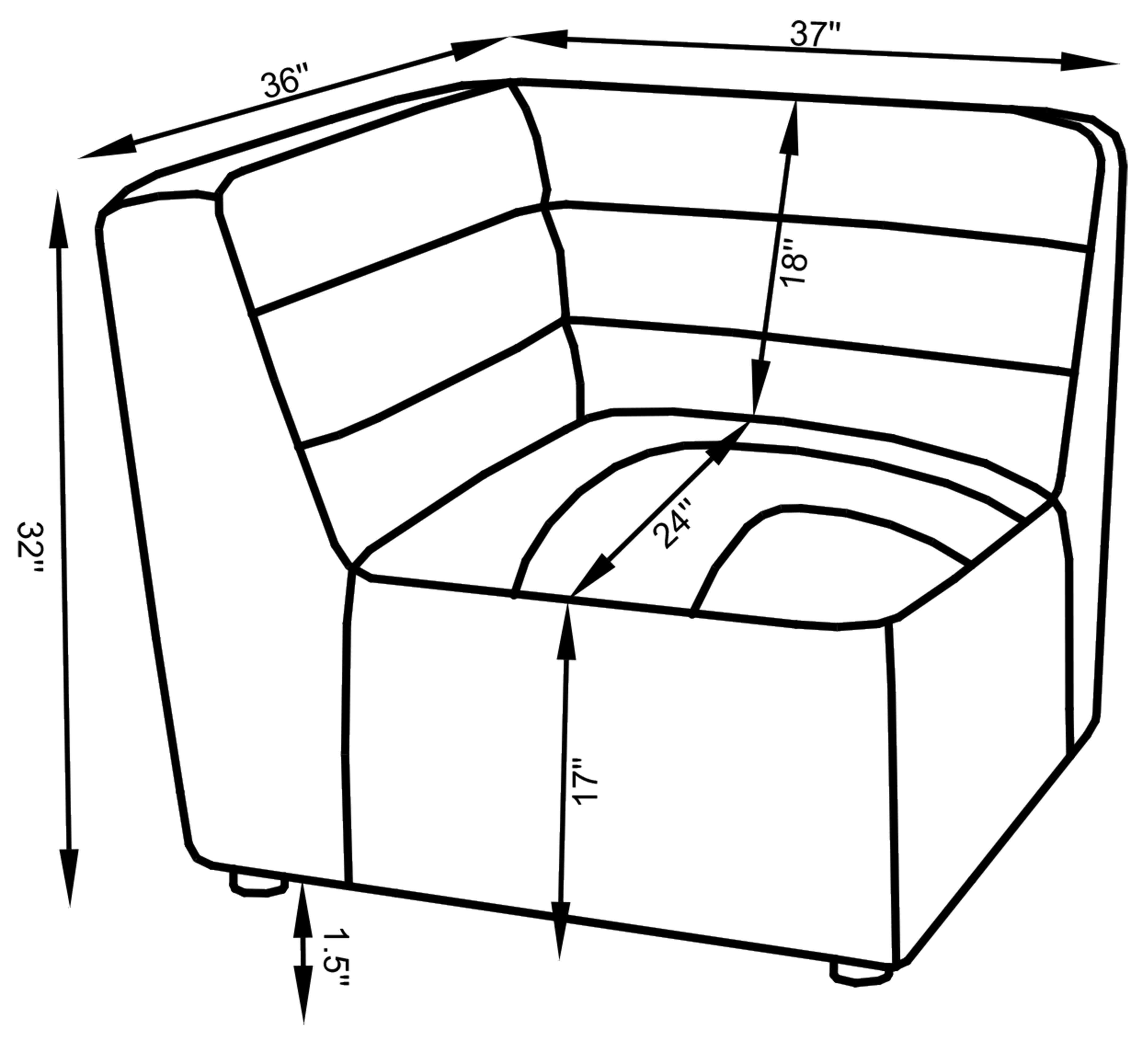 Sunny Upholstered Corner Chair Natural — view 9