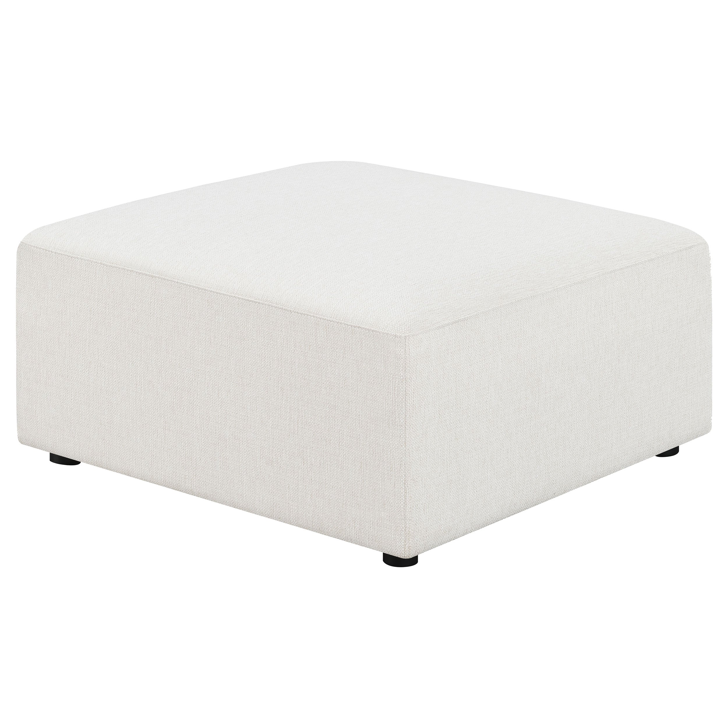 Freddie Square Upholstered Ottoman Pearl — view 1