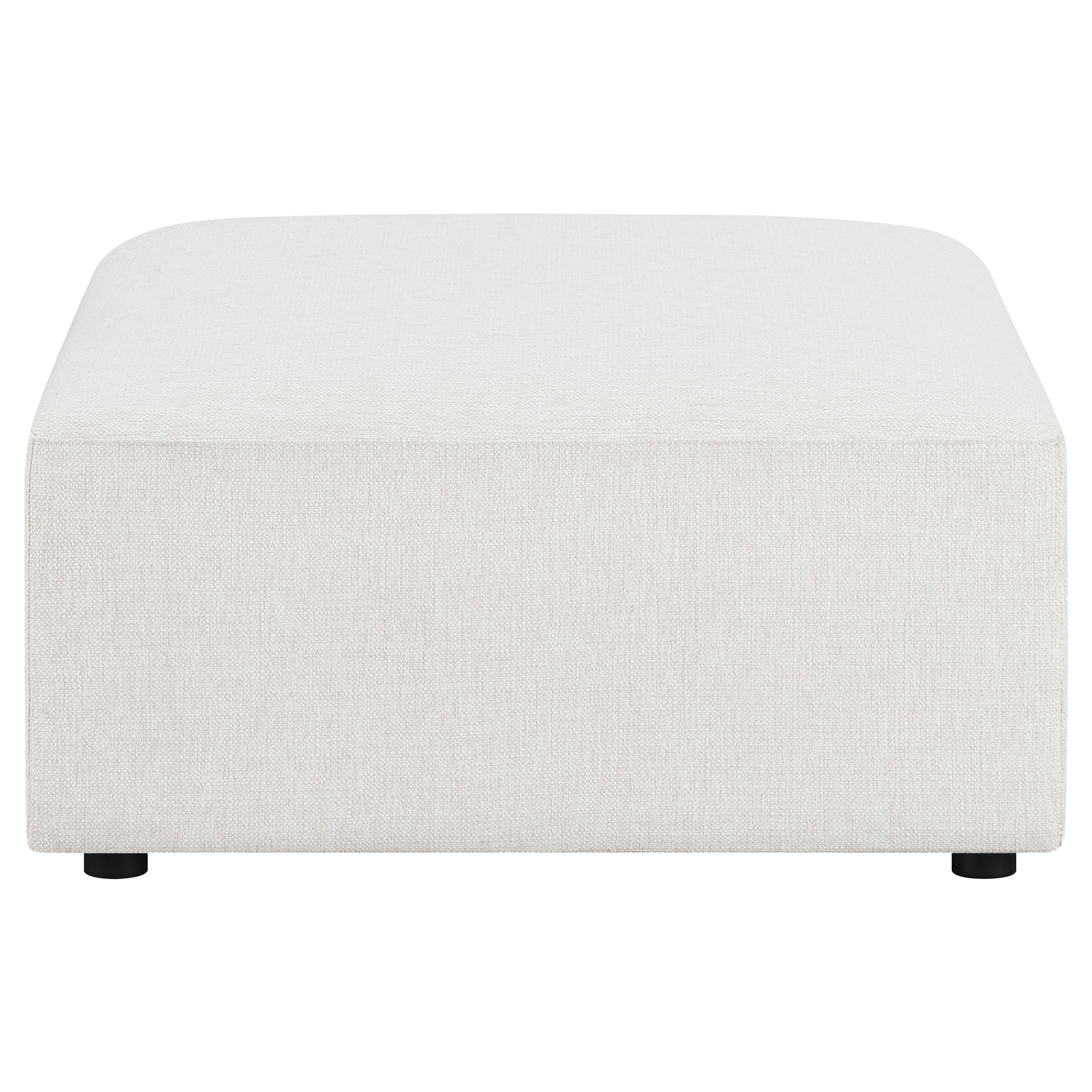 Freddie Square Upholstered Ottoman Pearl — view 3