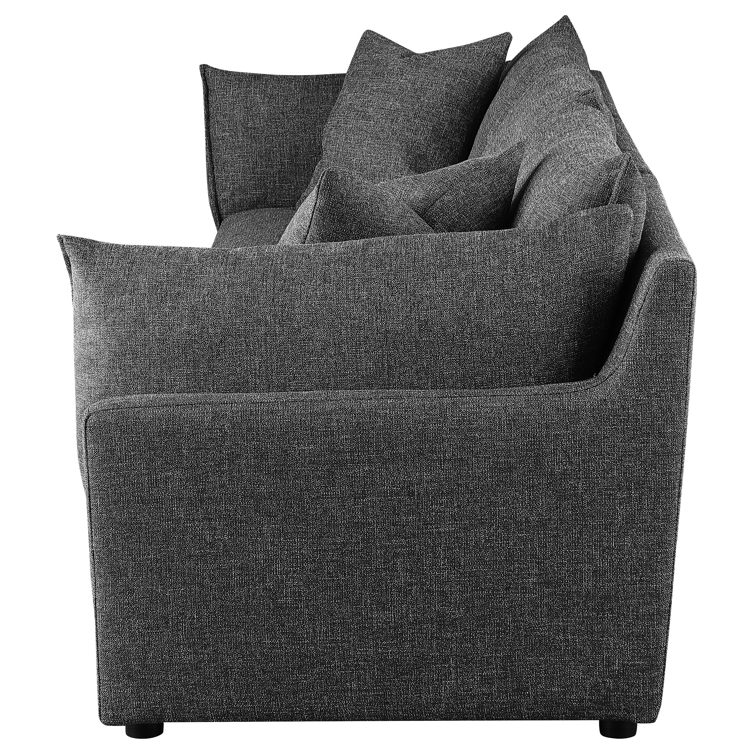 Sasha 3-Piece Upholstered Sofa Barely Black — view 5