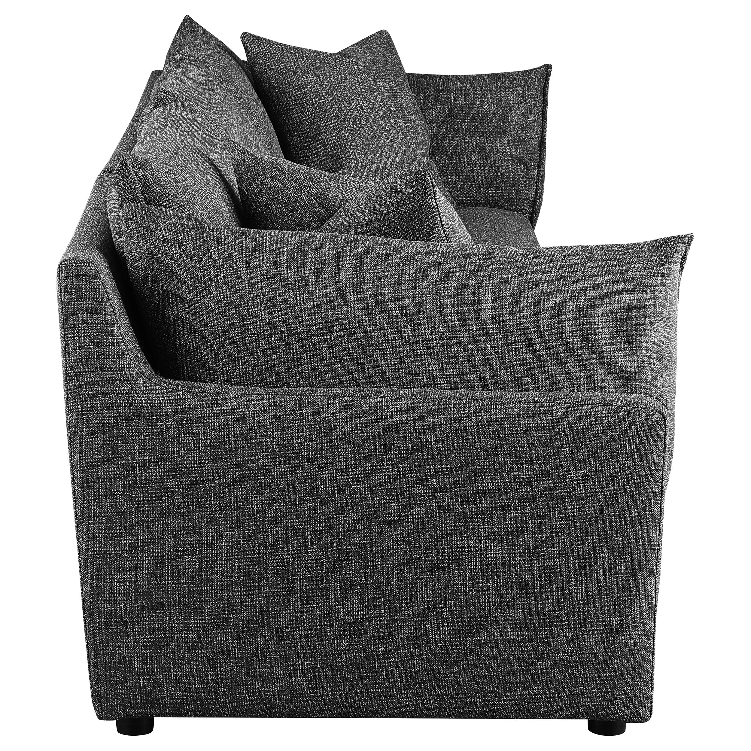 Sasha 3-Piece Upholstered Sofa Barely Black — view 8