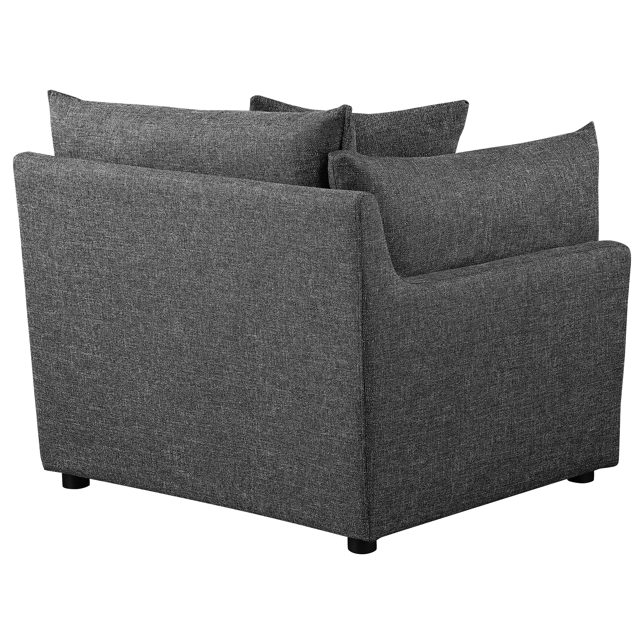 Sasha 6-Piece Upholstered Modular Sectional Barely Black — view 10