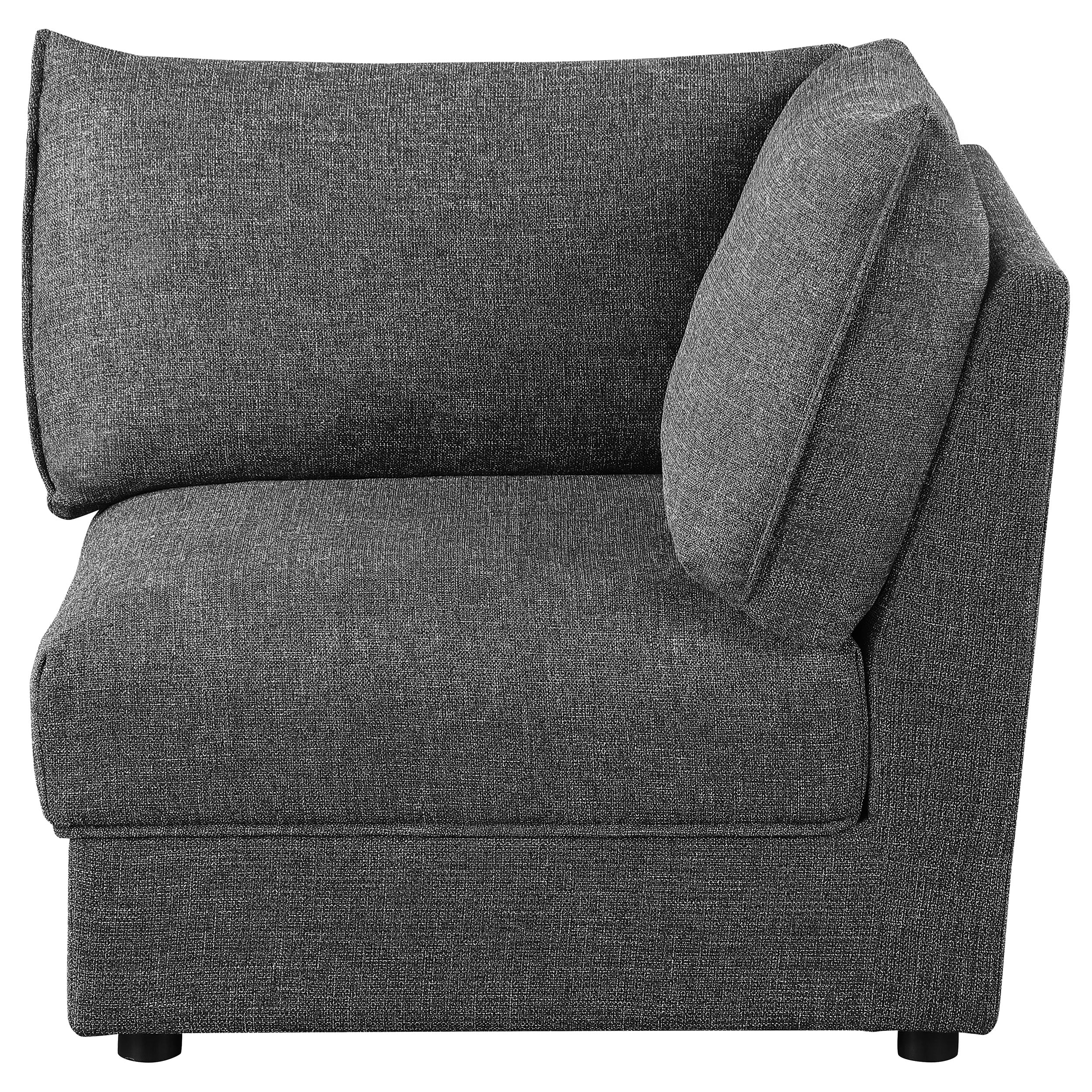 Sasha Upholstered Corner Chair Barely Black — view 3