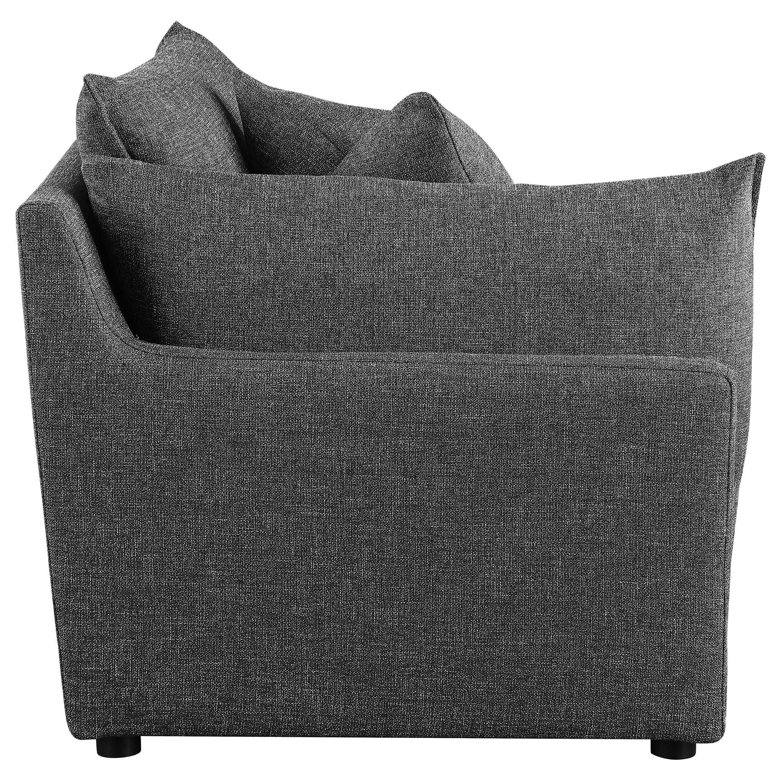 Sasha Upholstered LAF Chair Barely Black — view 8