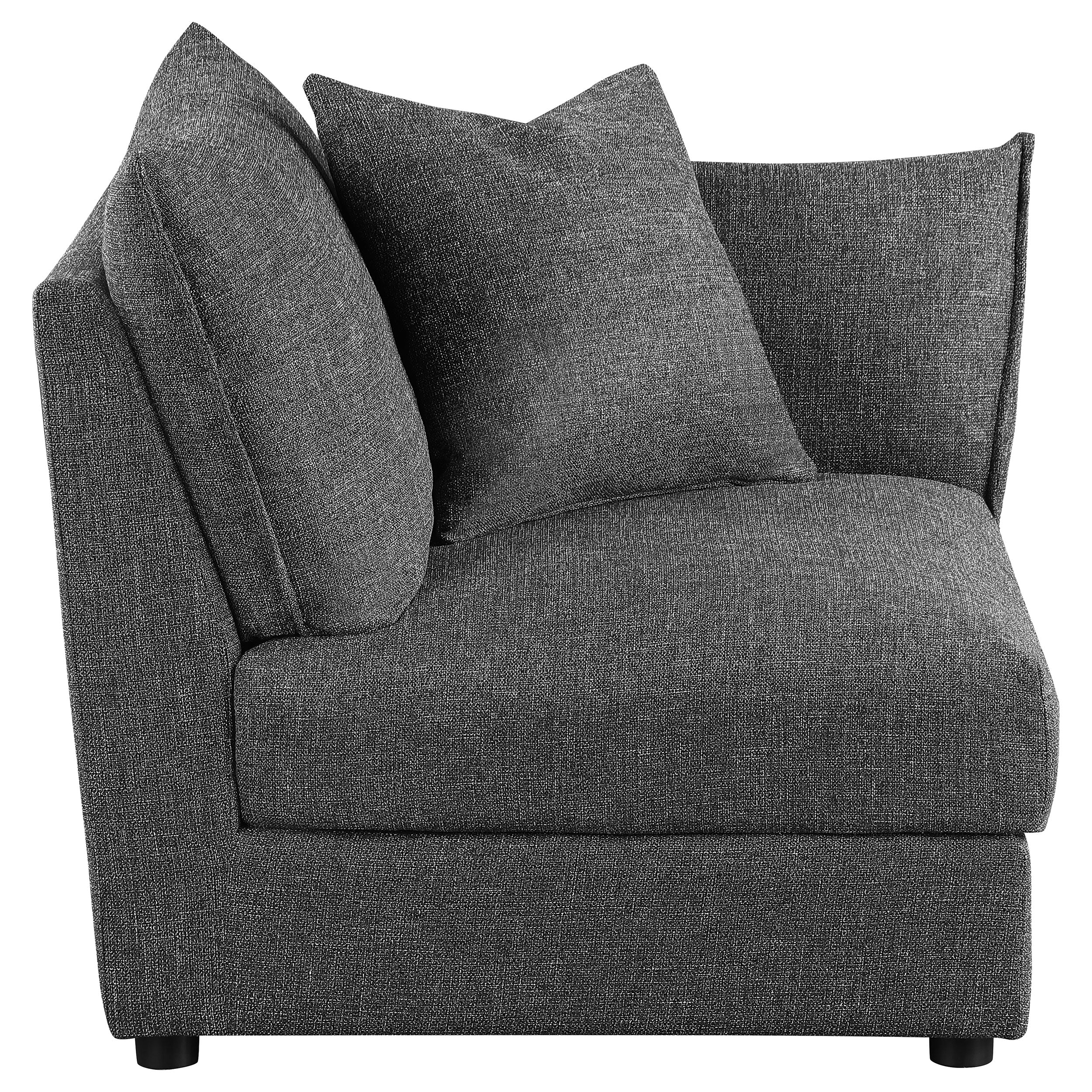 Sasha Upholstered RAF Chair Barely Black — view 6