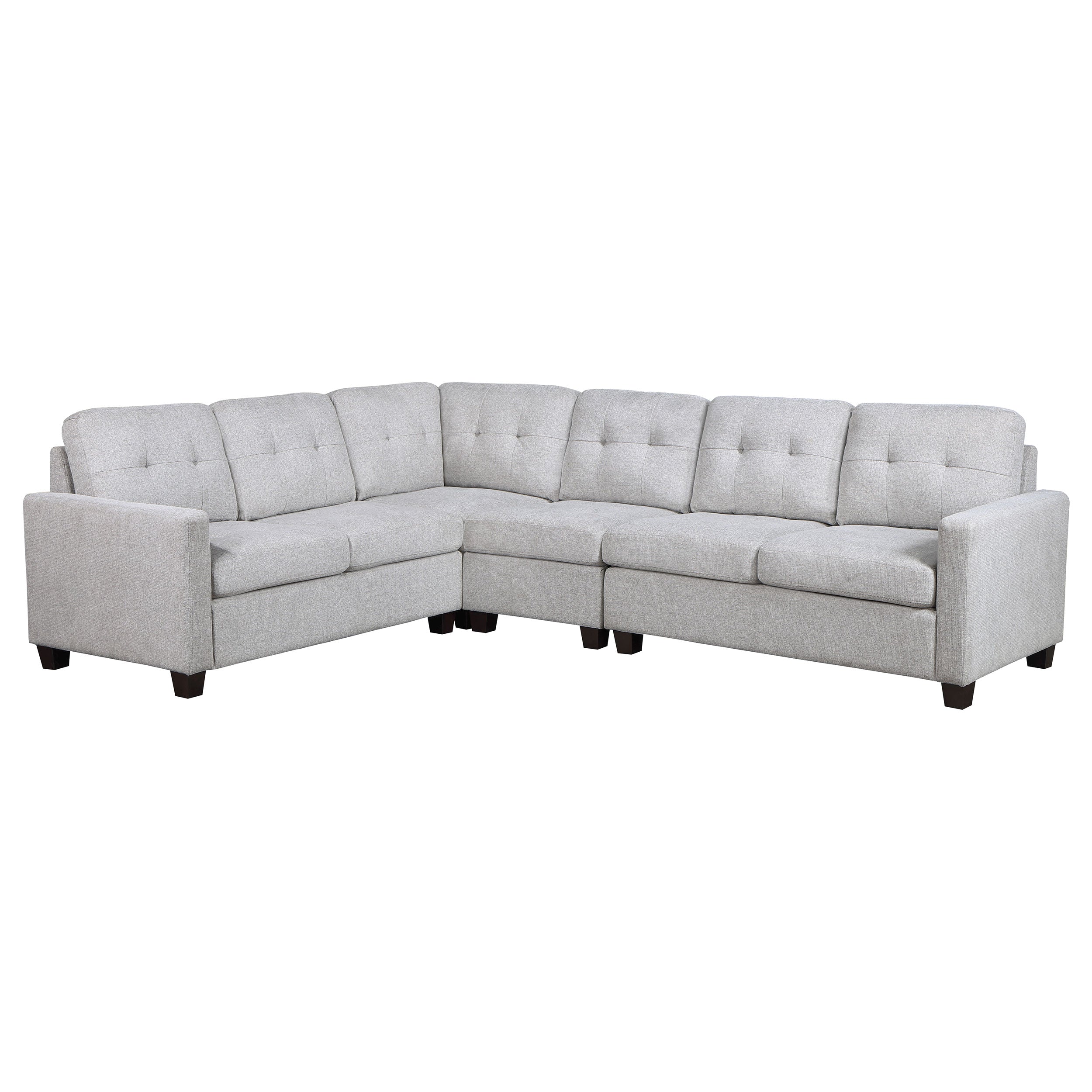 Georgina 4-piece Upholstered Modular Sectional Sofa Beige — view 2