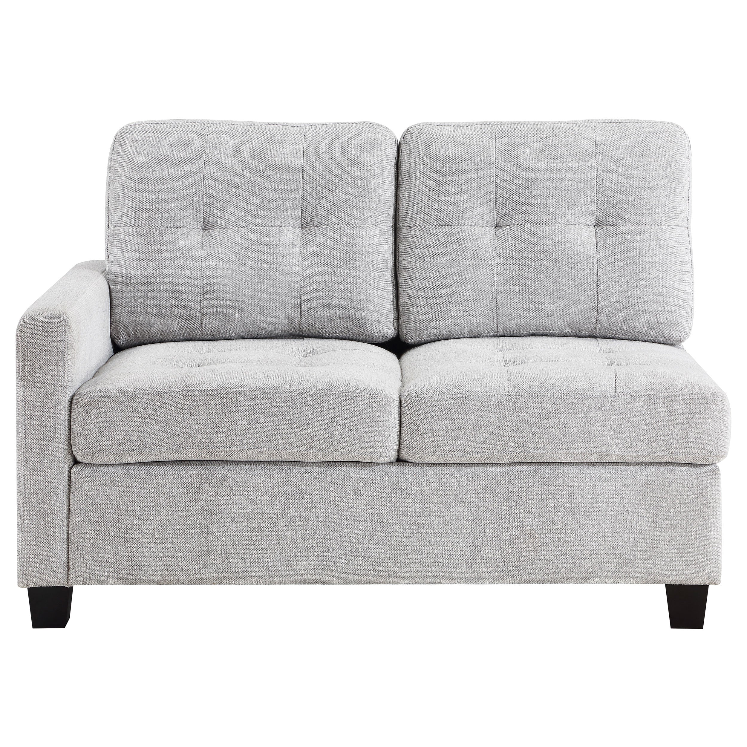 Georgina Upholstered LAF Loveseat Steel Beige — view 2