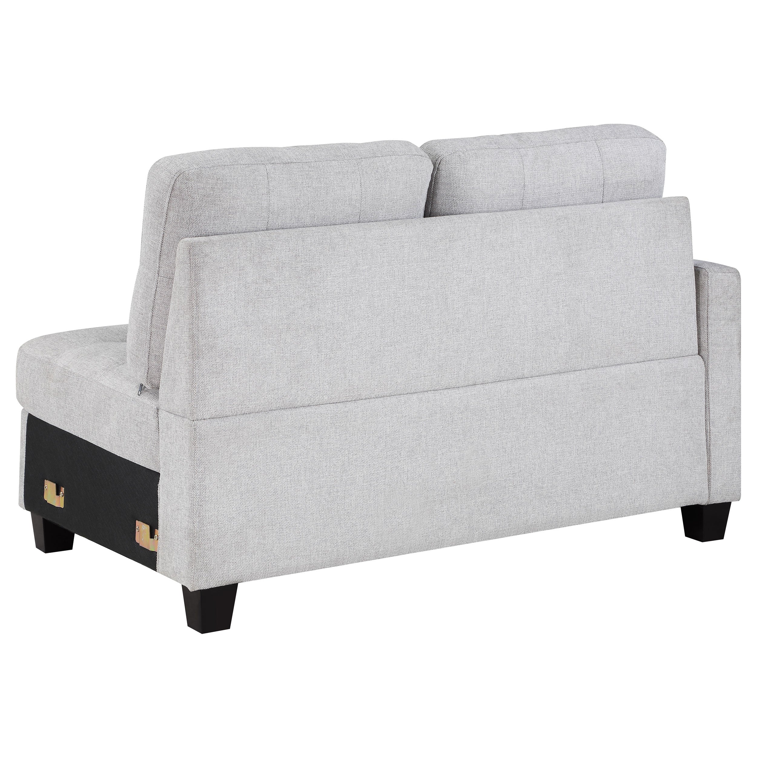 Georgina Upholstered RAF Loveseat Steel Beige — view 3