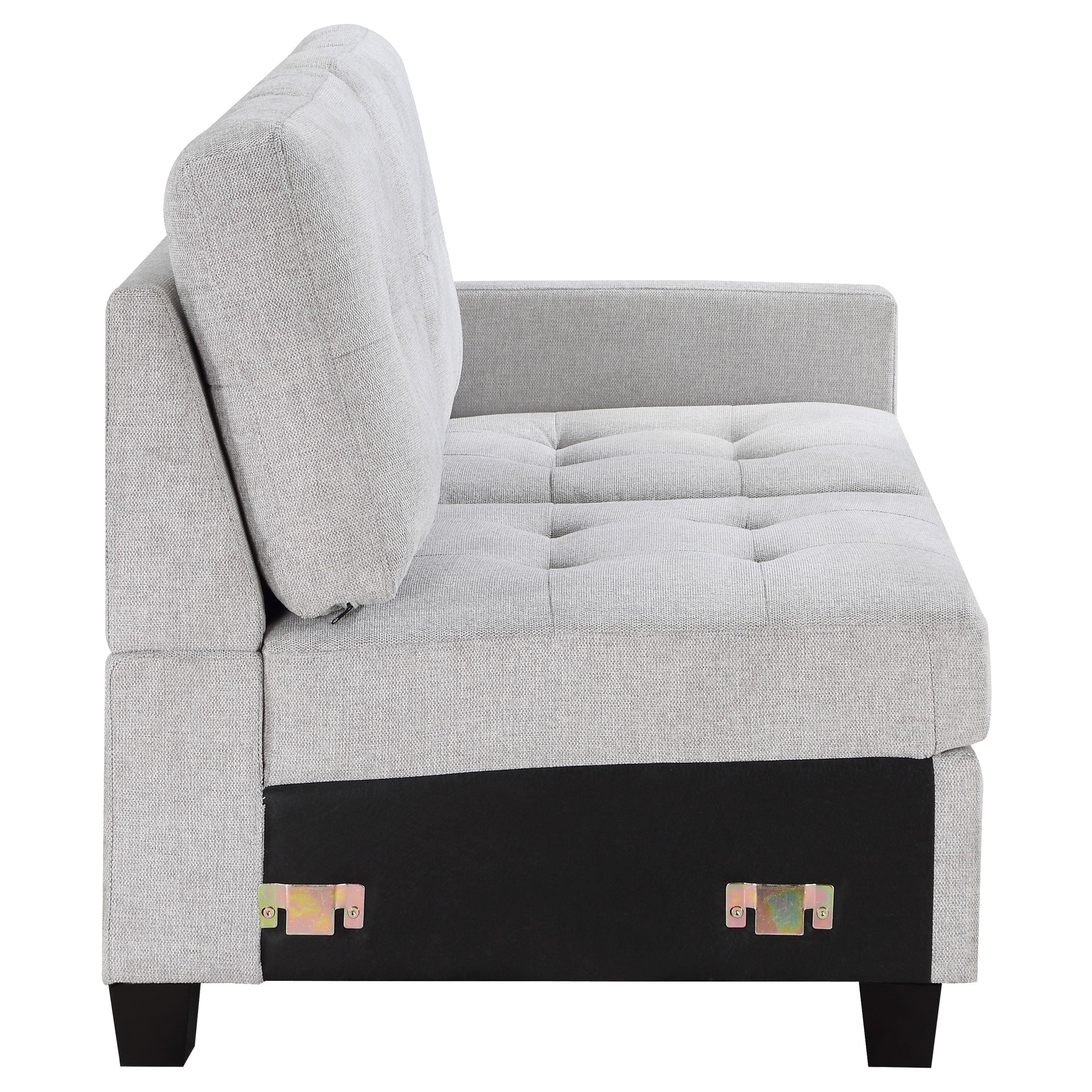 Georgina Upholstered RAF Loveseat Steel Beige — view 4