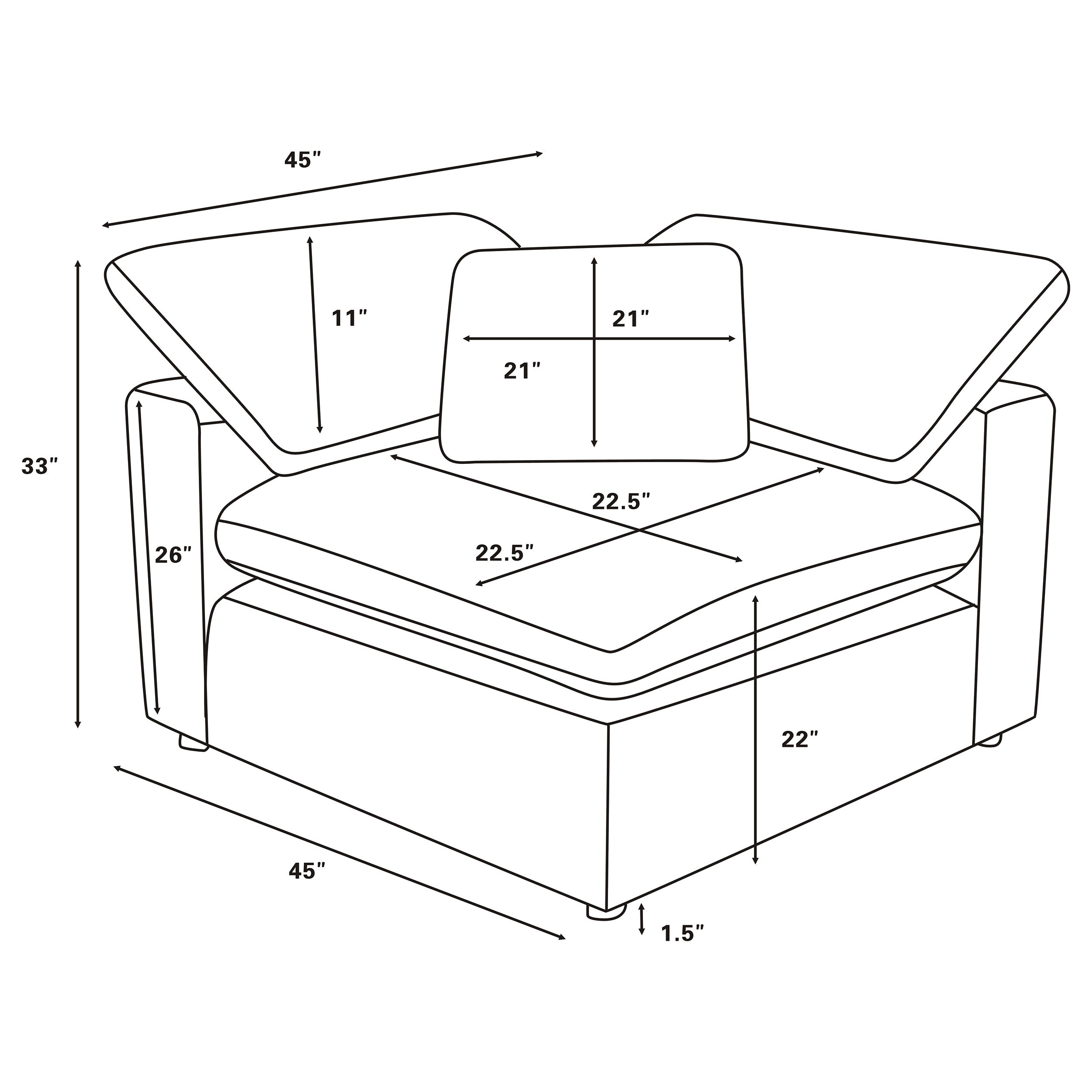 Raleigh 6-piece Boucle Upholstered Modular Sectional Ivory — view 10