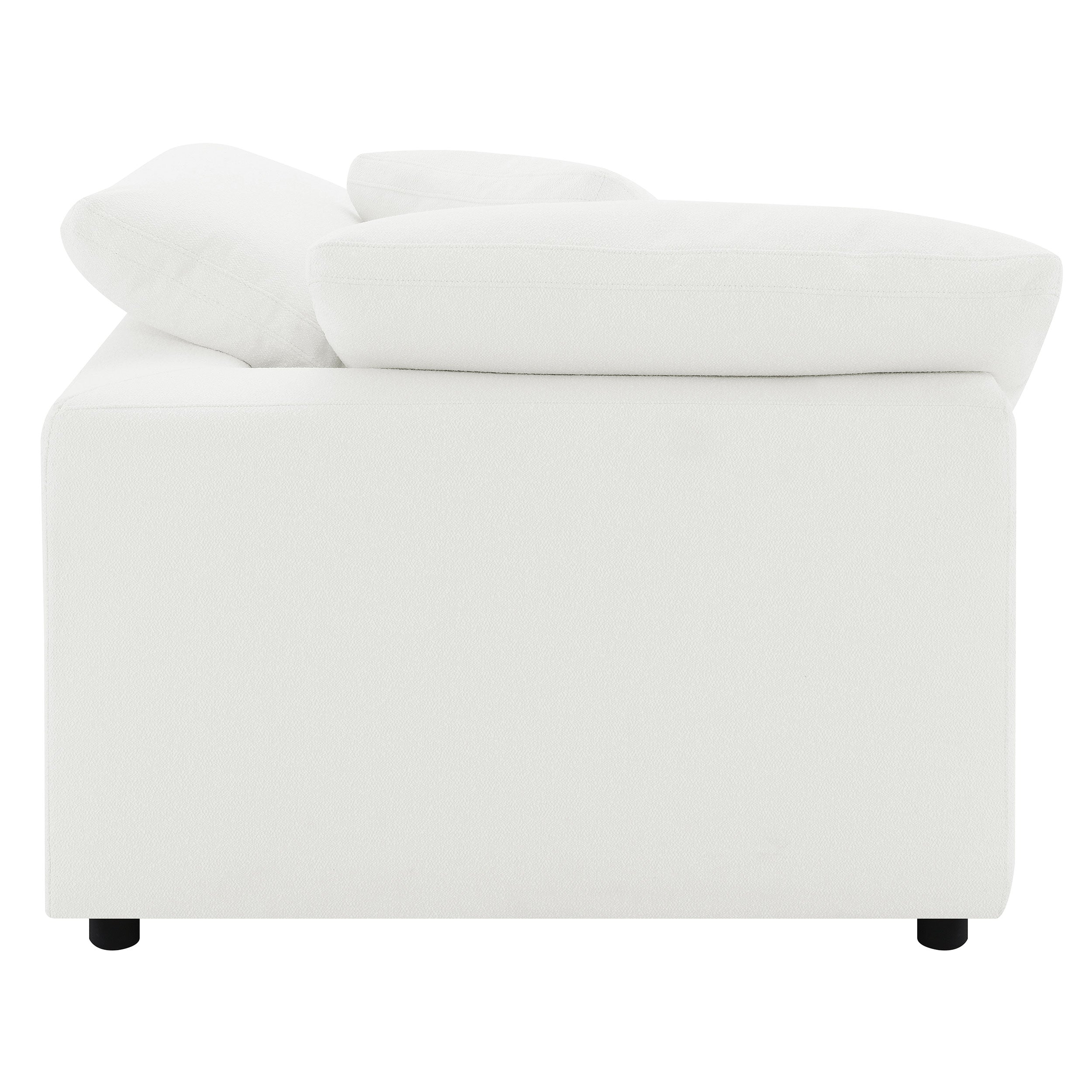 Raleigh Boucle Upholstered Corner Chair Ivory — view 9