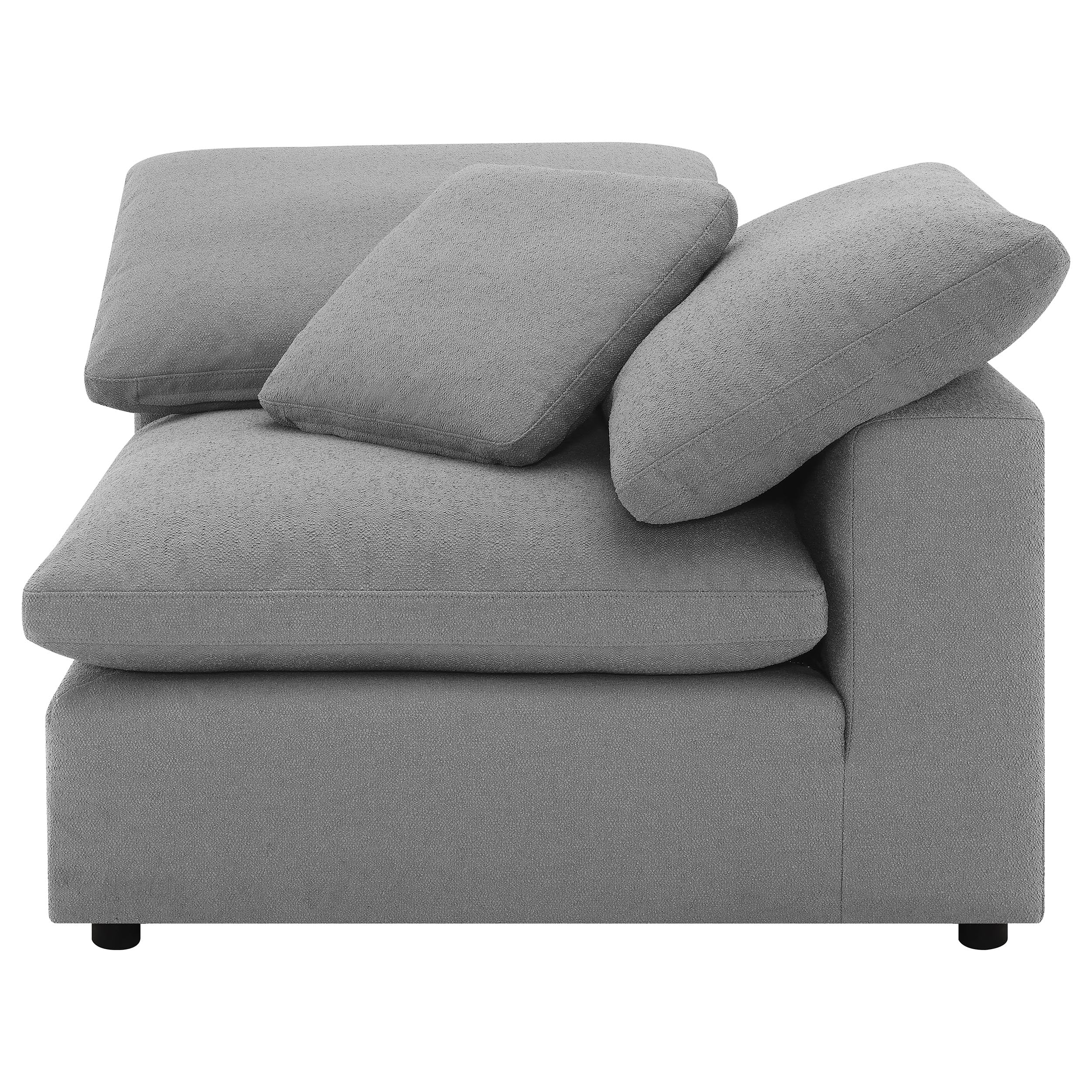 Raleigh 5-piece Boucle Upholstered Modular Sectional Grey — view 9