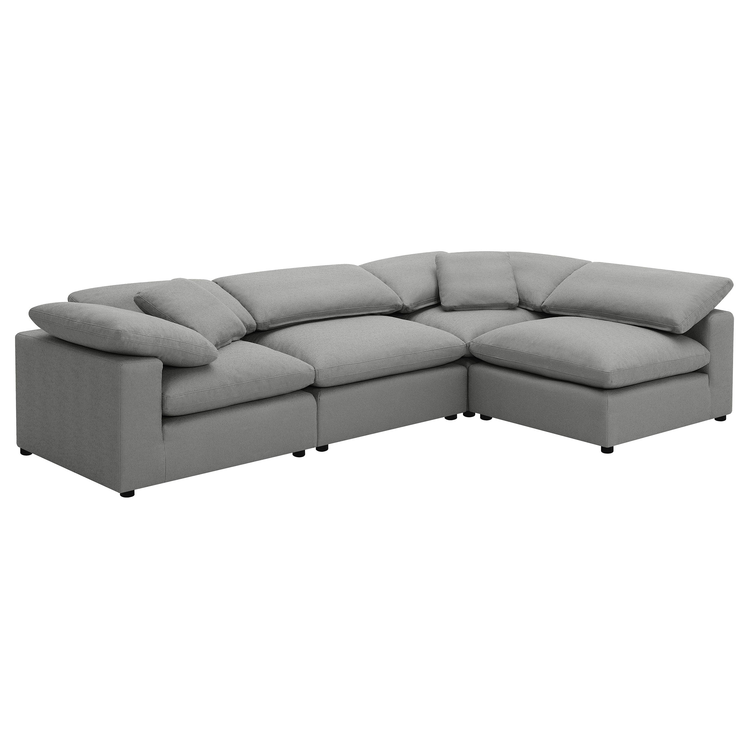 Raleigh Boucle Upholstered Armless Chair Grey — view 11