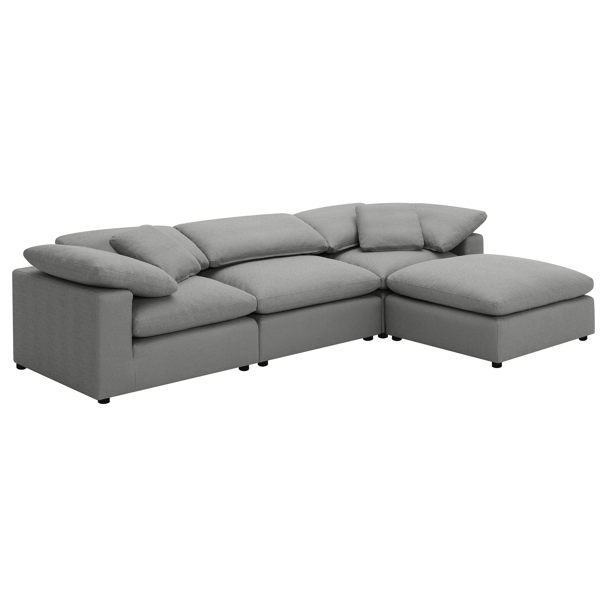 Raleigh Boucle Upholstered Armless Chair Grey — view 13