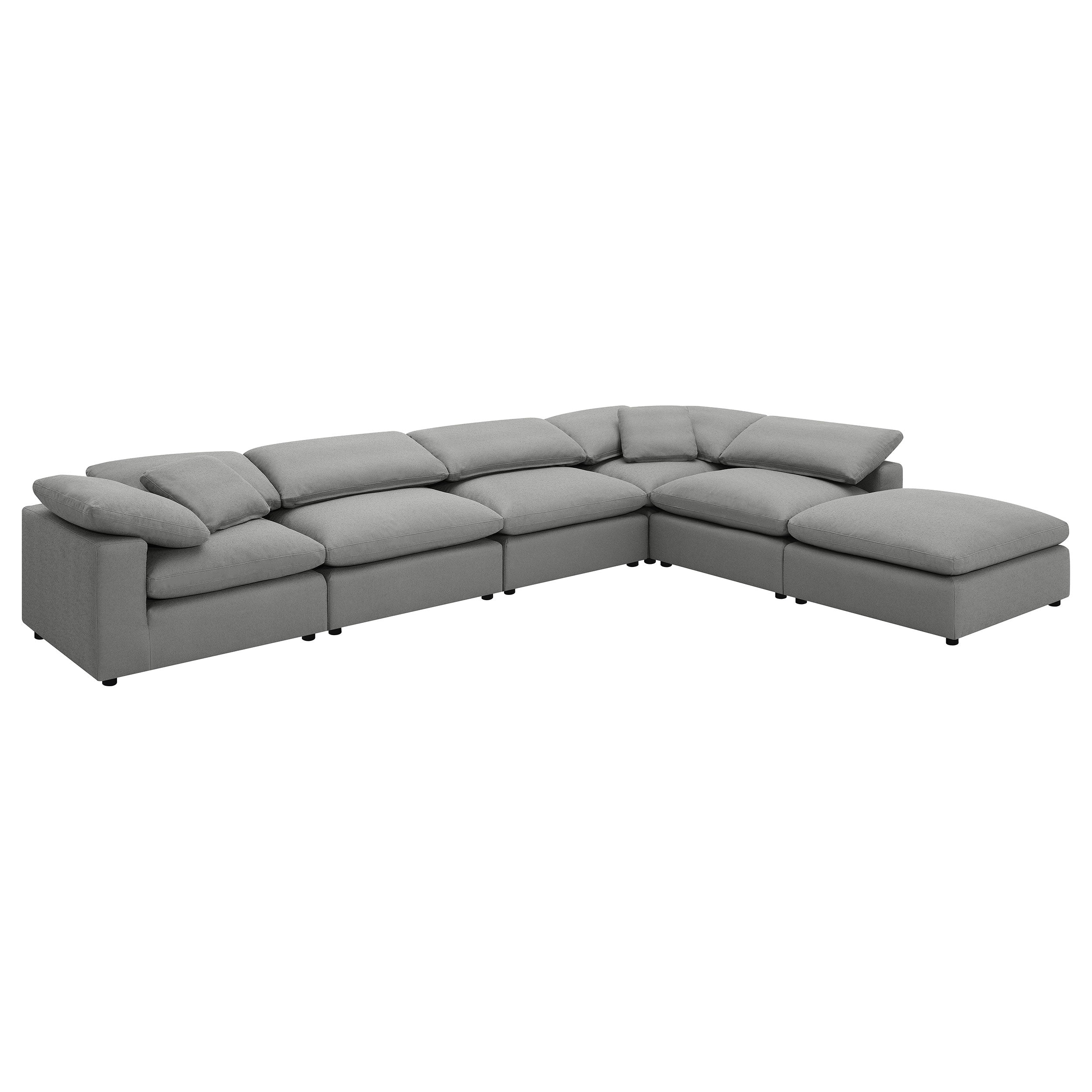 Raleigh Boucle Upholstered Armless Chair Grey — view 16