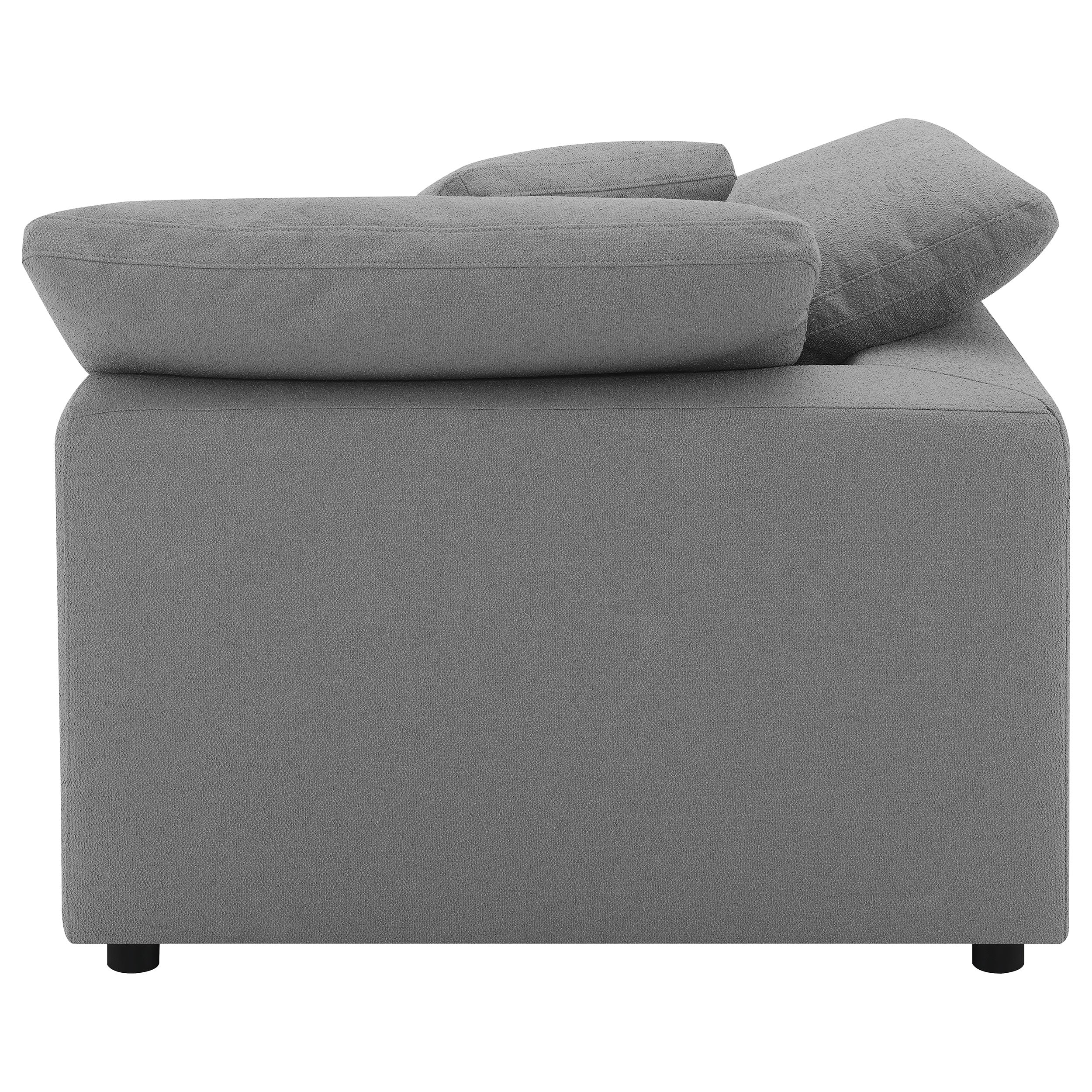 Raleigh Boucle Upholstered Corner Chair Grey — view 7