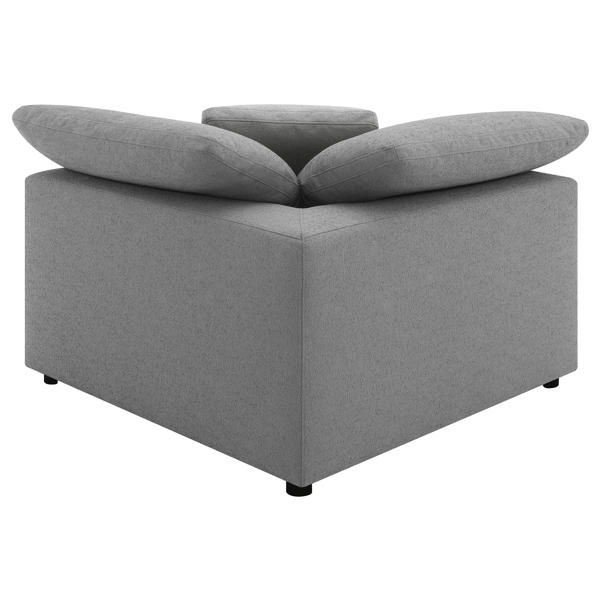Raleigh Boucle Upholstered Corner Chair Grey — view 8