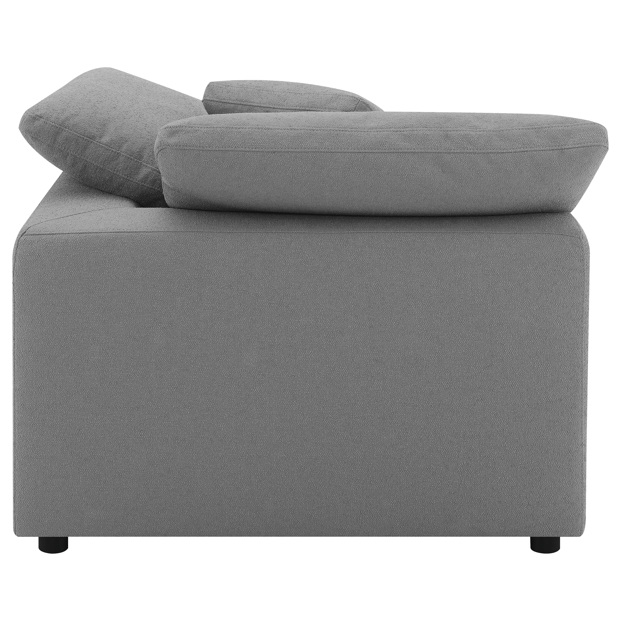 Raleigh Boucle Upholstered Corner Chair Grey — view 9