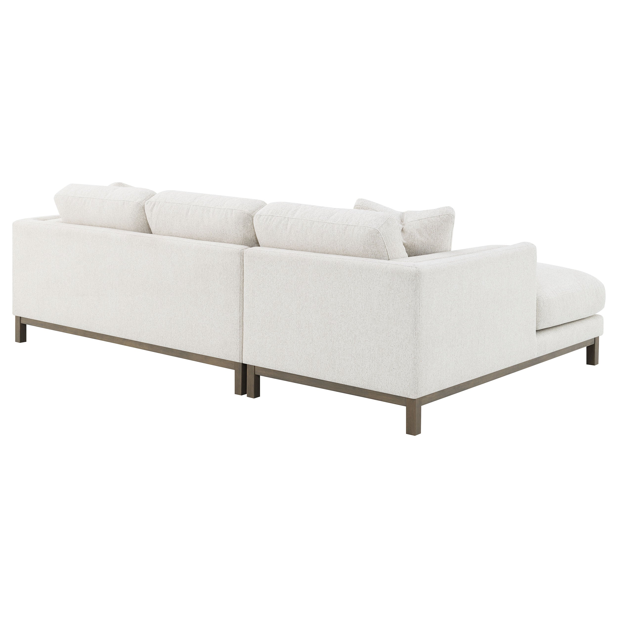 Geneva Boucle Upholstered Sectional Chaise Sofa Sand — view 6