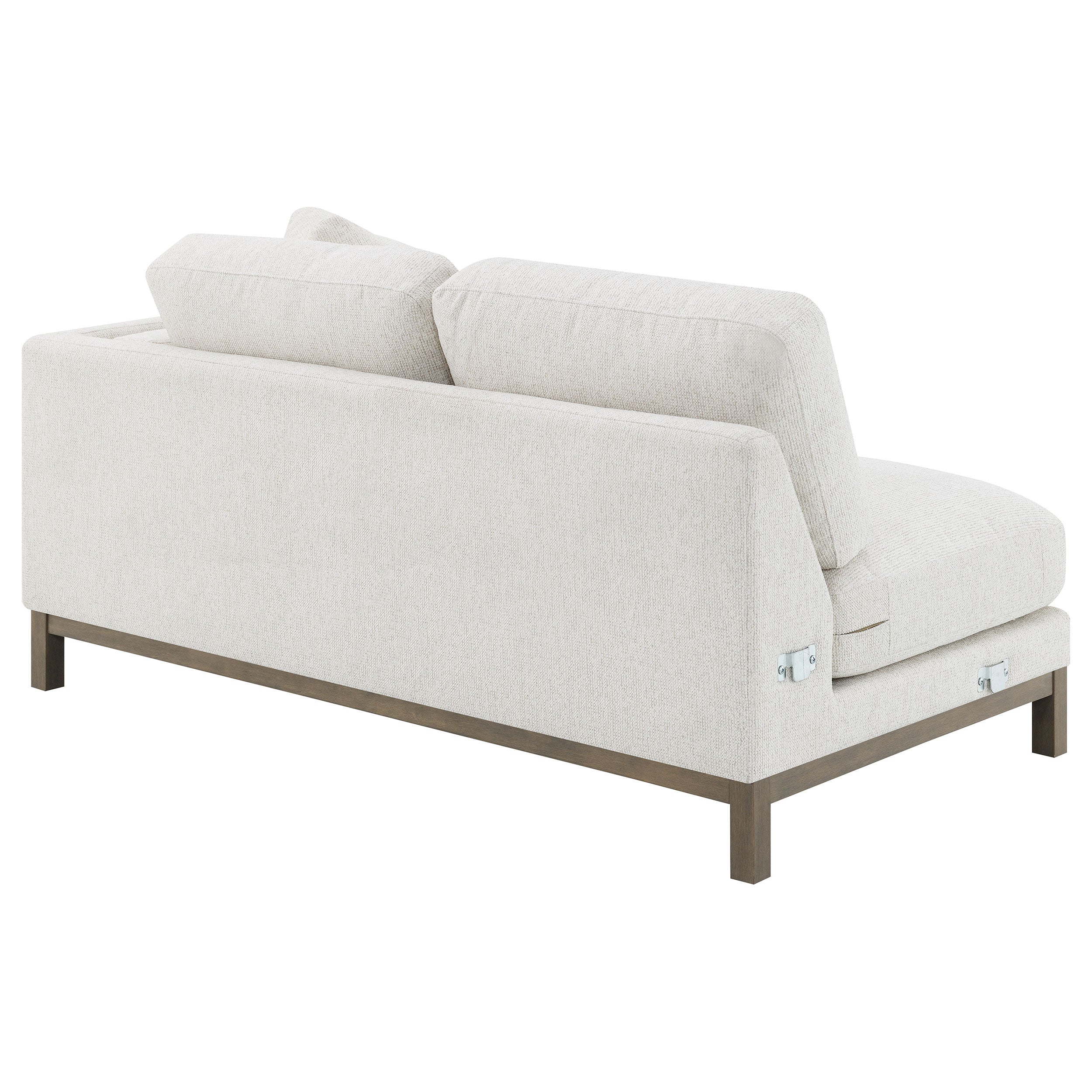 Geneva Boucle Upholstered Sectional Chaise Sofa Sand — view 11