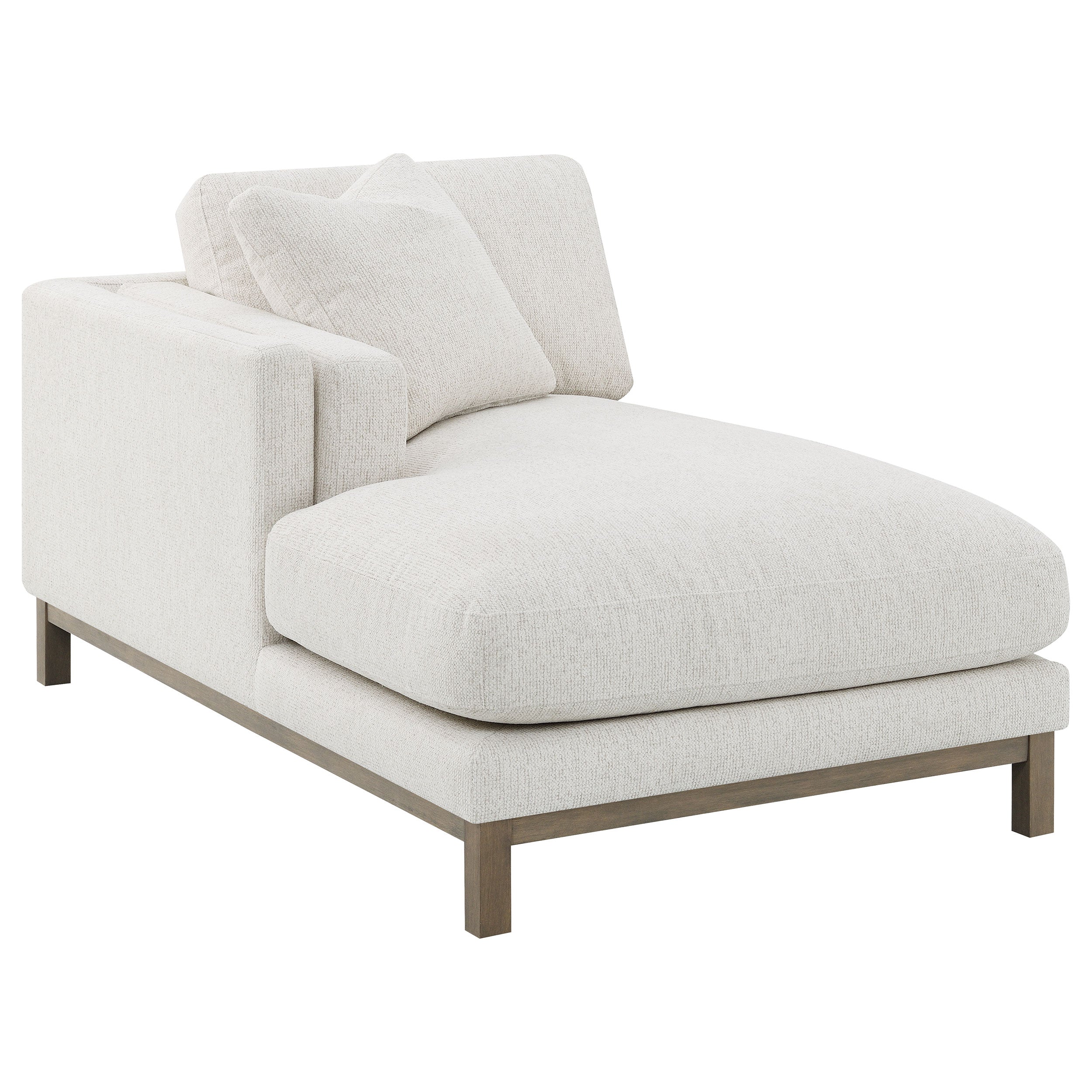Geneva Boucle Upholstered Sectional Chaise Sofa Sand — view 13