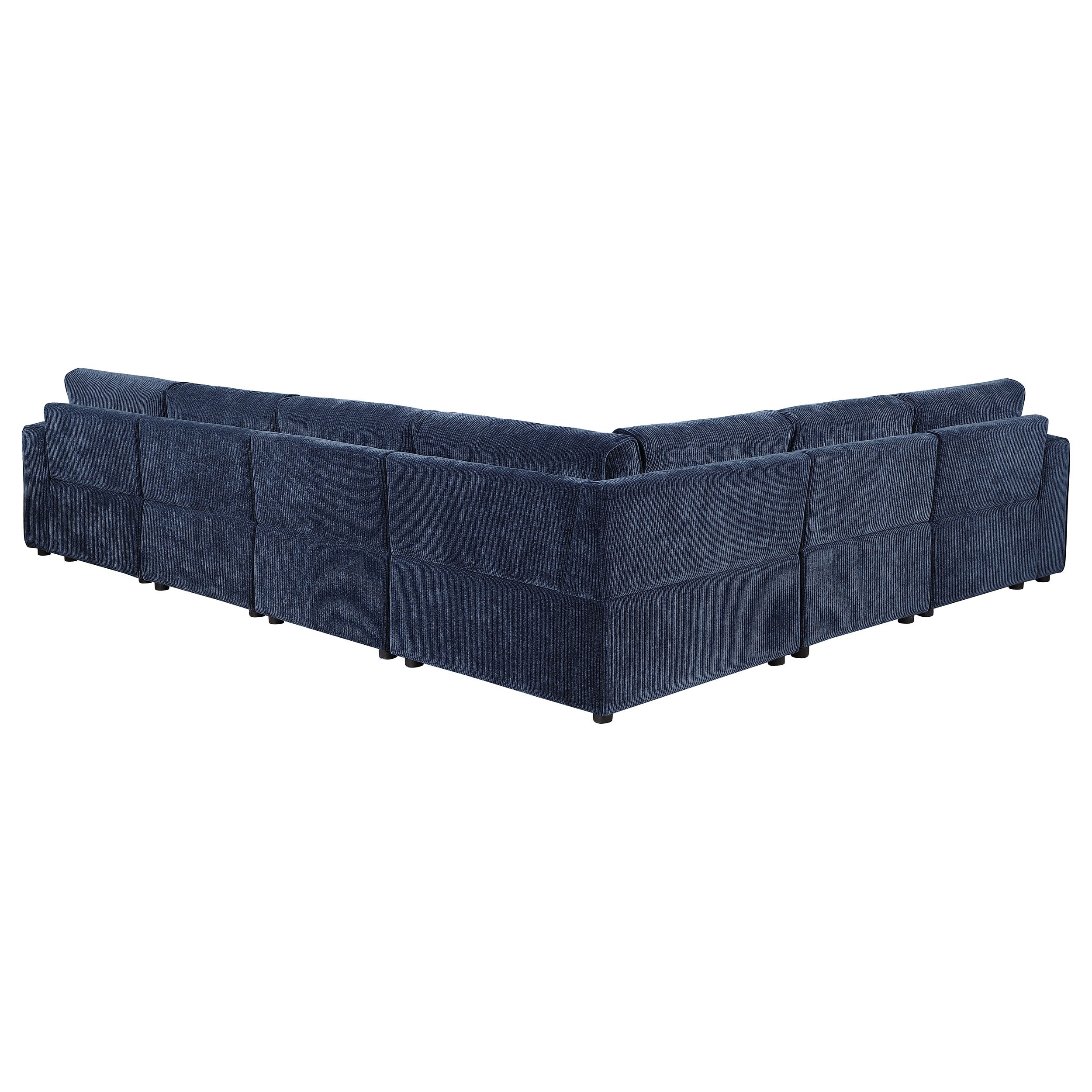Atlantic 7-piece Upholstered Modular Sectional Sofa Blue — view 4
