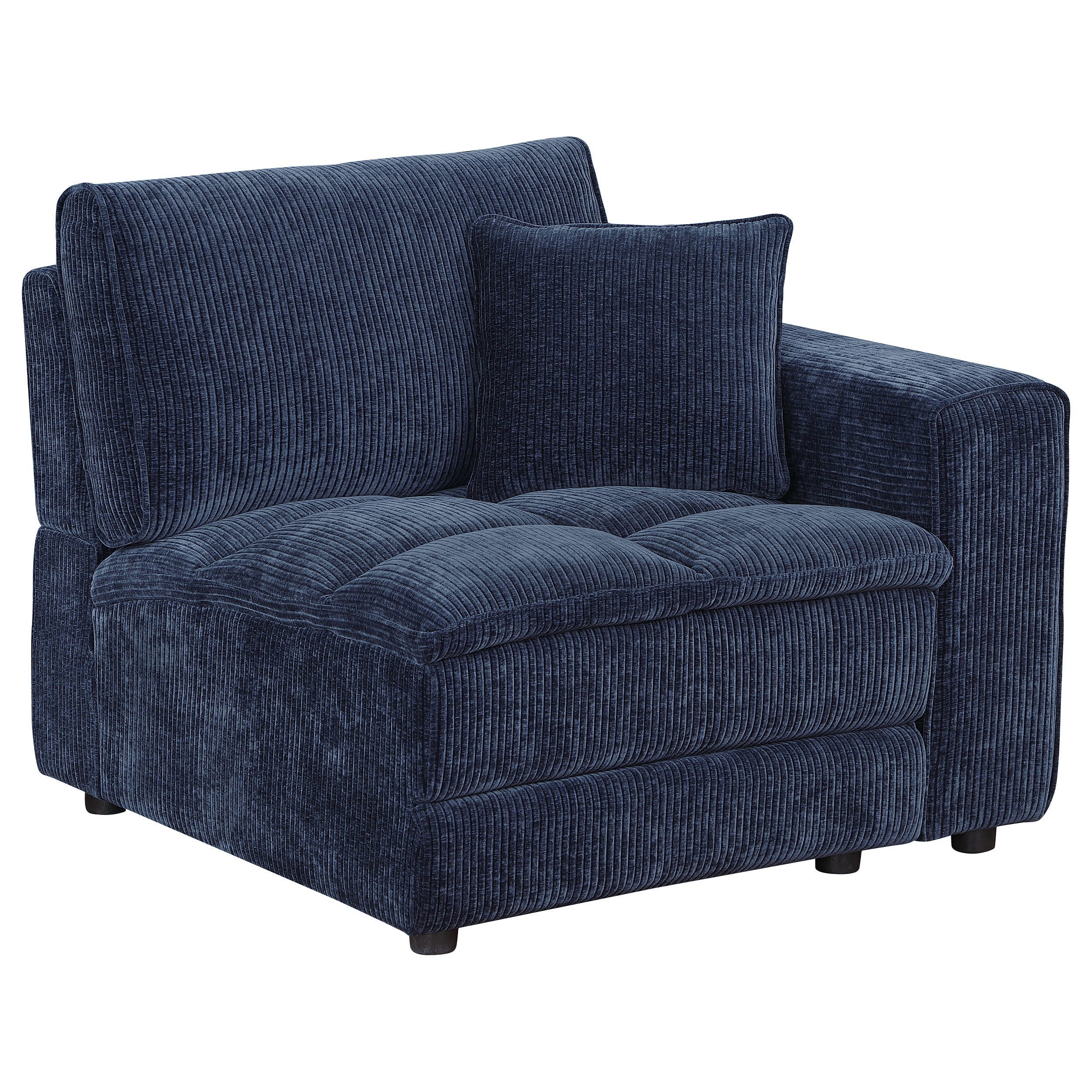 Atlantic Corduroy Upholstered RAF Arm Chair Blue — view 1