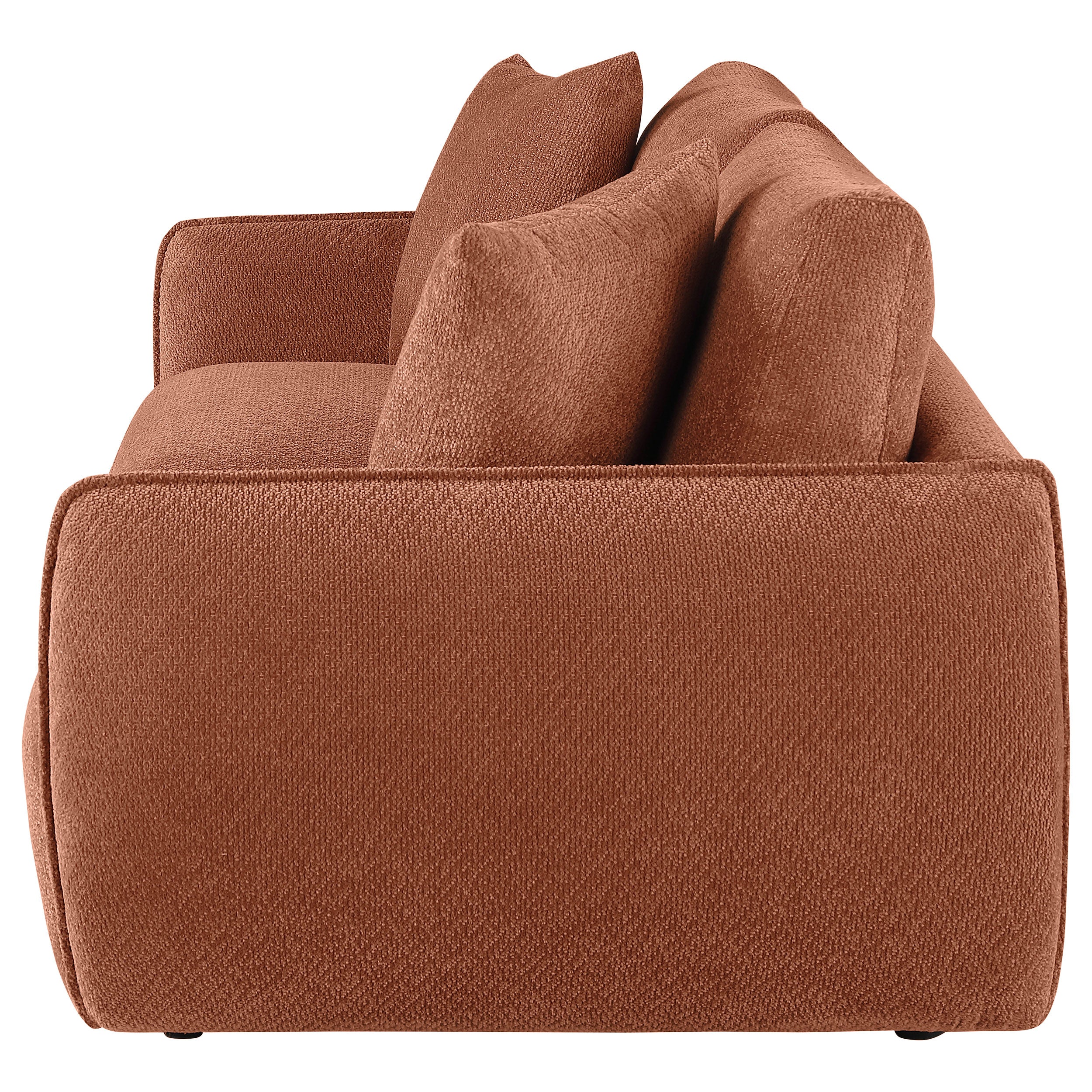 Elysia Chenille Upholstered Modular Lounge Loveseat Coral — view 5