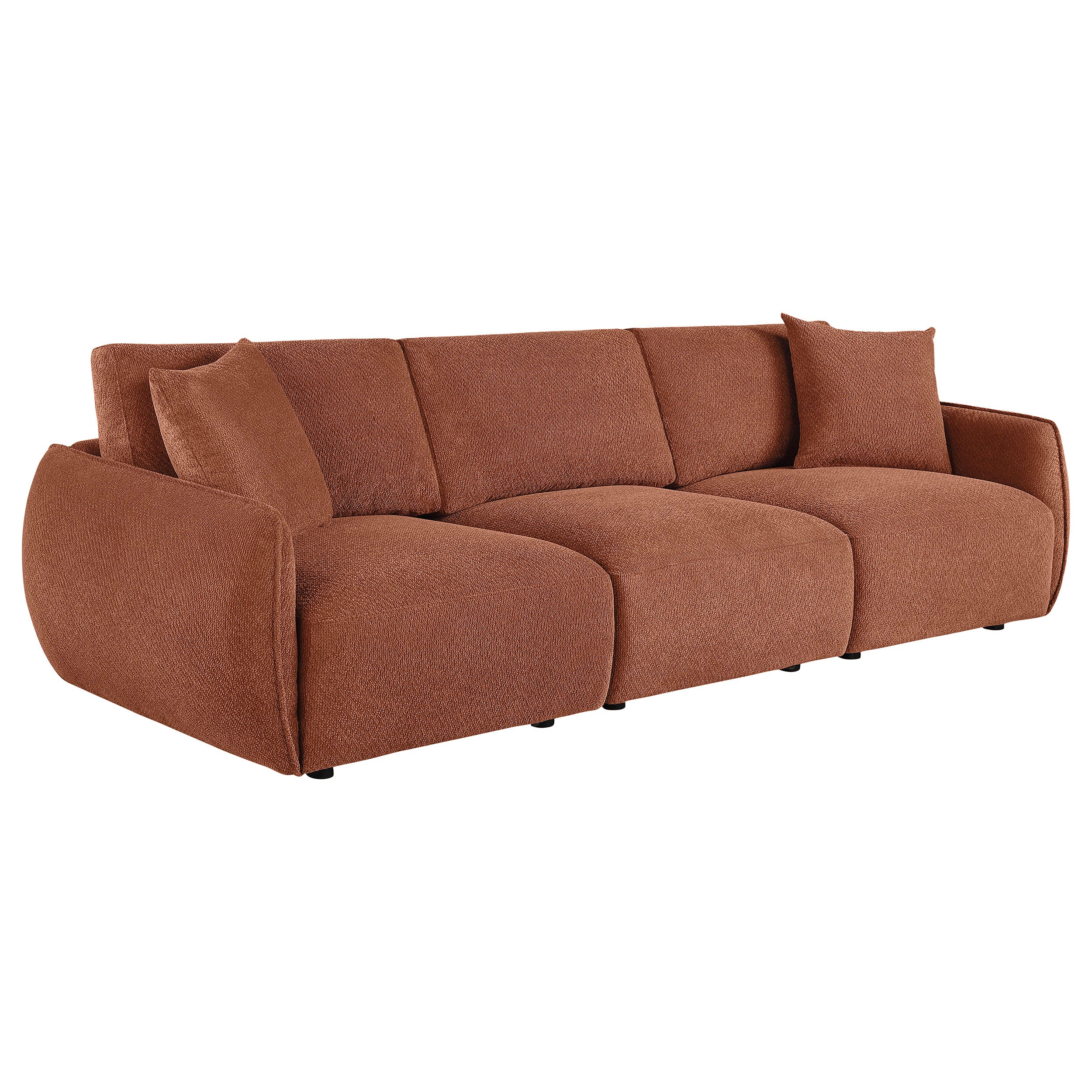 Elysia Chenille Upholstered Modular Lounge Sofa Coral — view 1