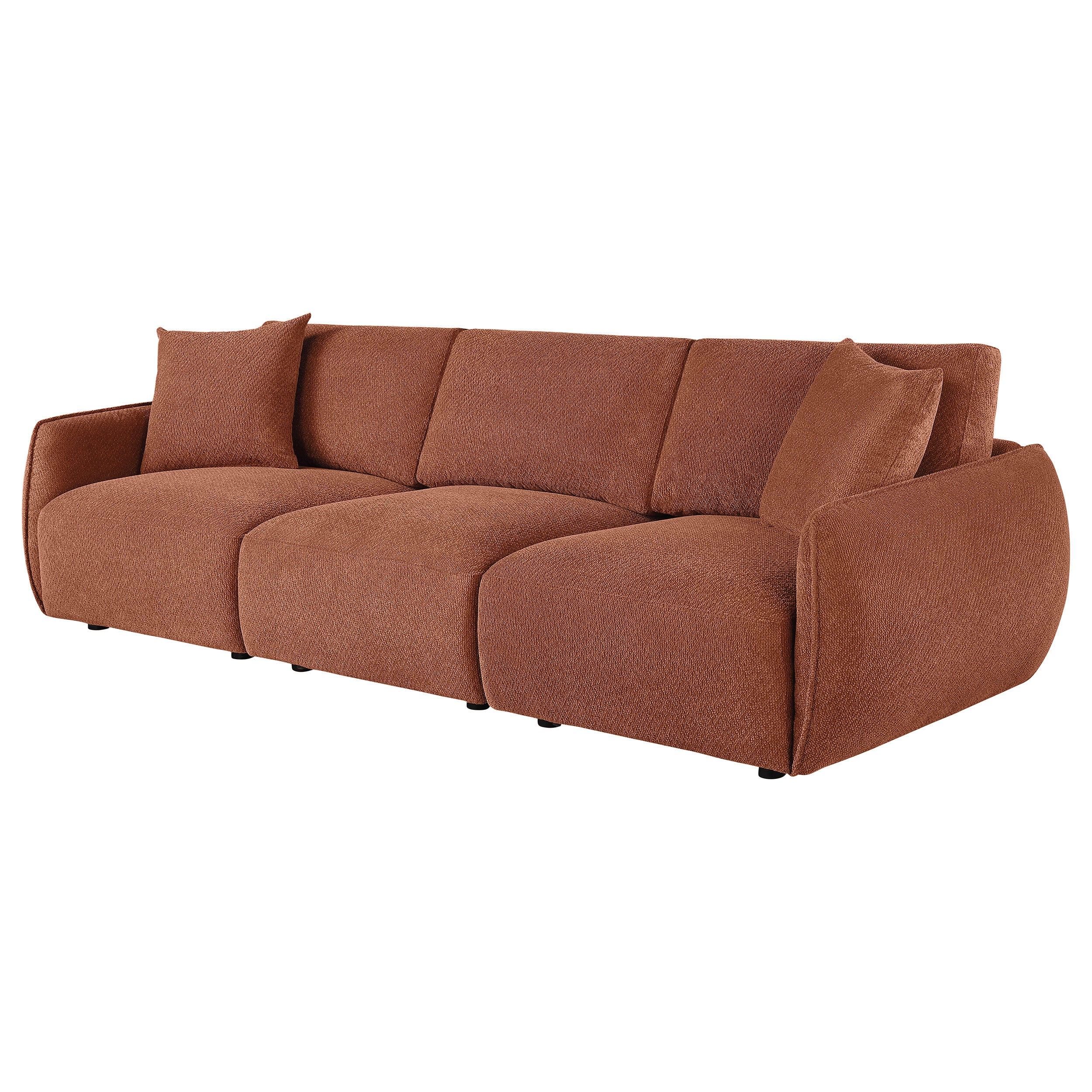Elysia Chenille Upholstered Modular Lounge Sofa Coral — view 4