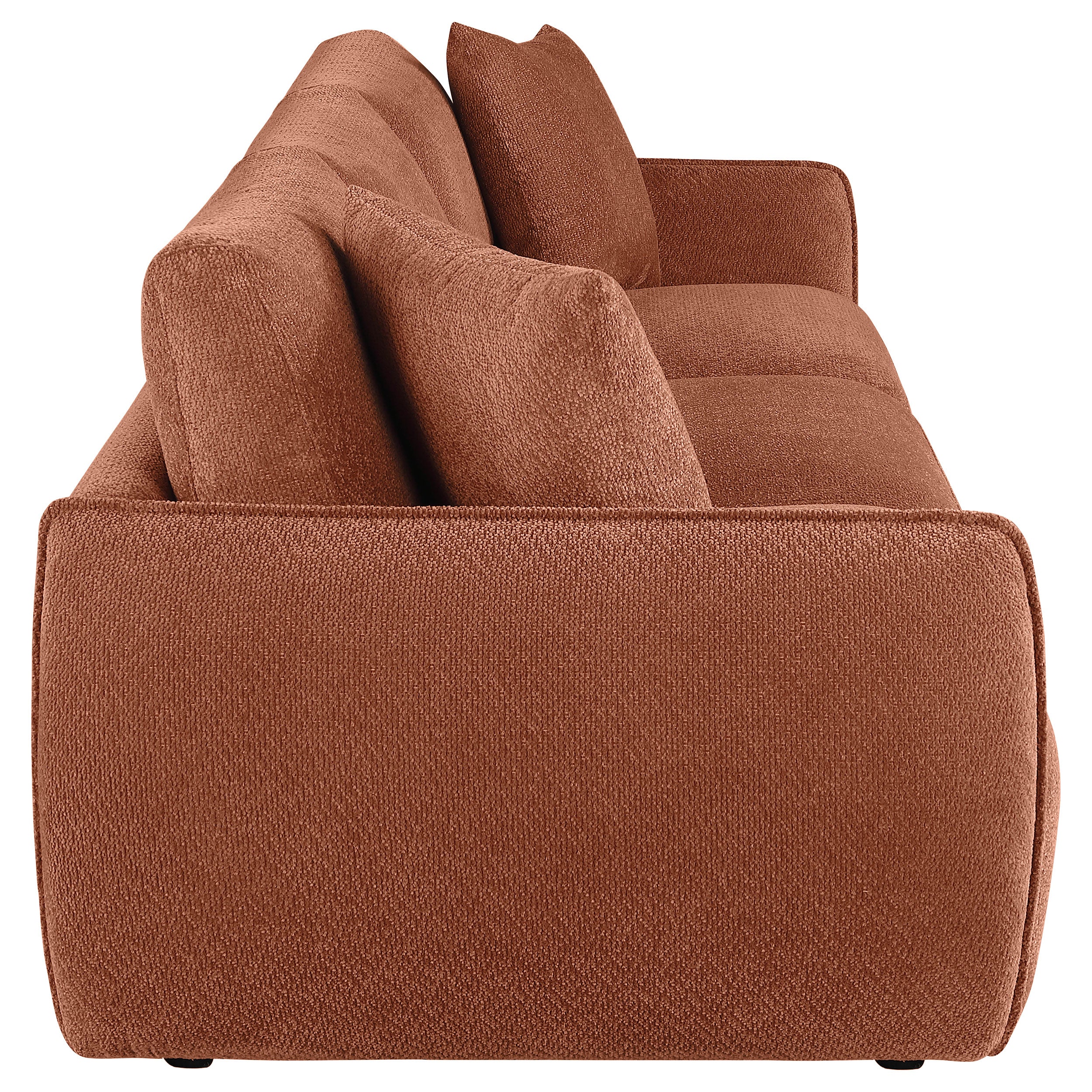 Elysia Chenille Upholstered Modular Lounge Sofa Coral — view 8