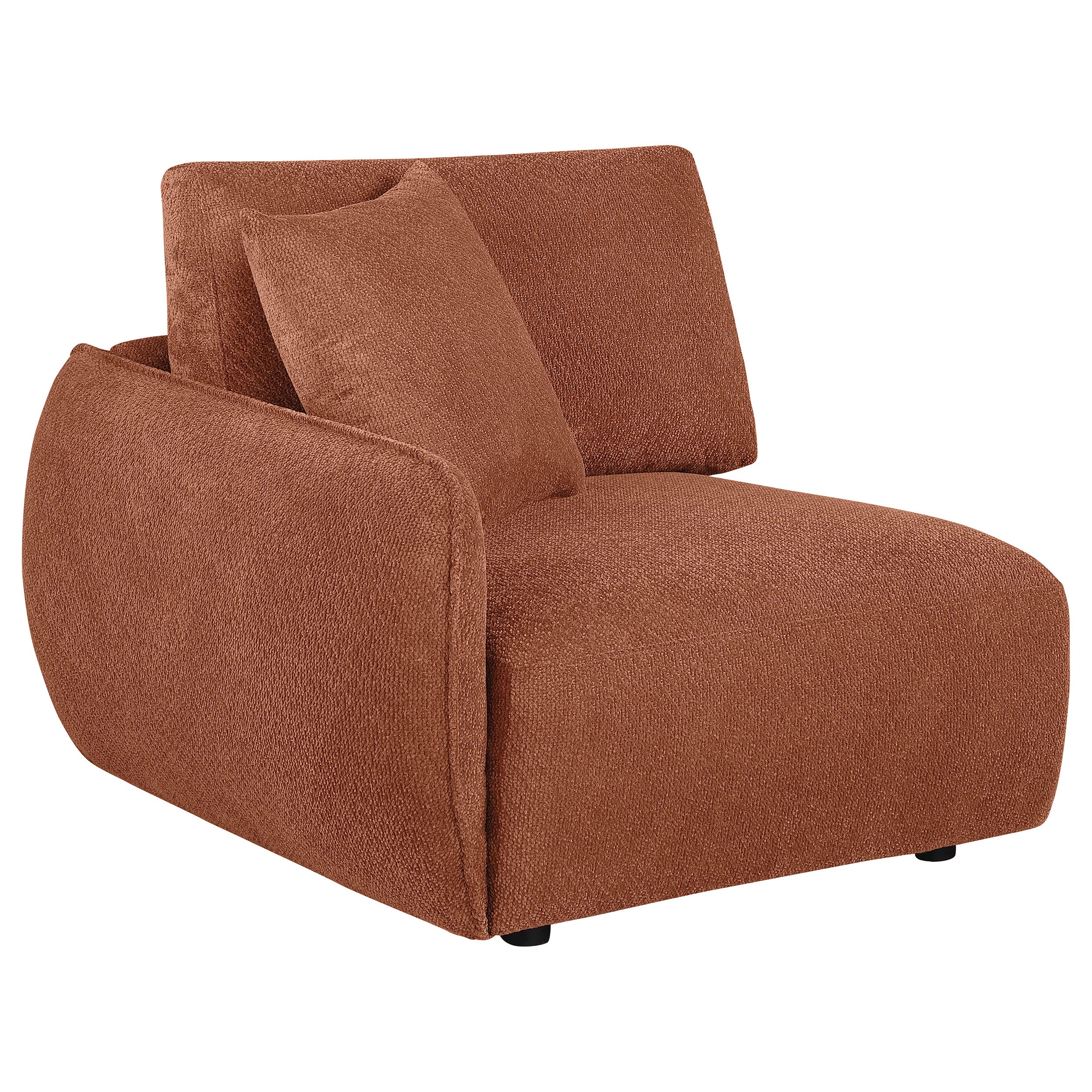 Elysia Chenille Upholstered Modular LAF Chair Coral — view 1