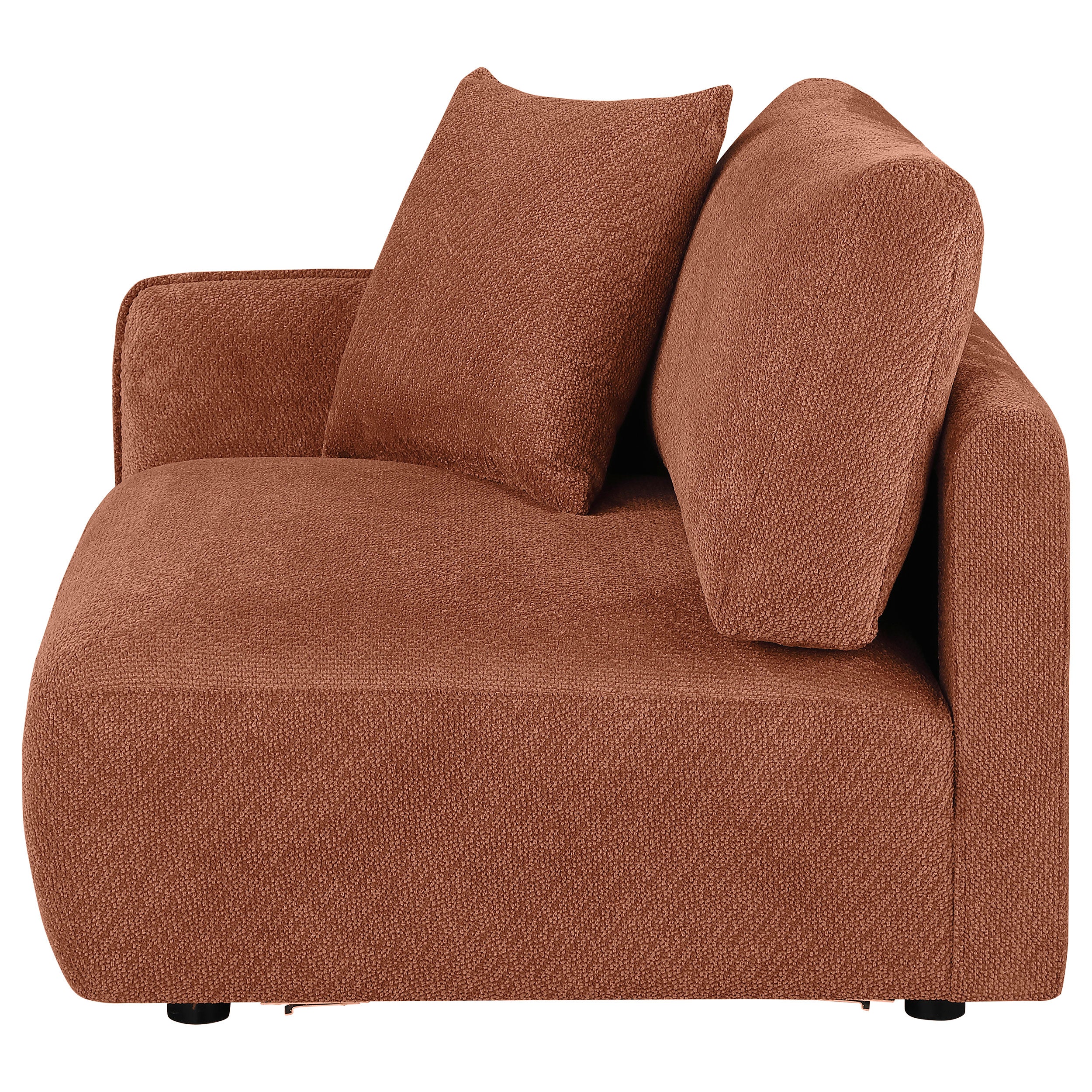Elysia Chenille Upholstered Modular LAF Chair Coral — view 4