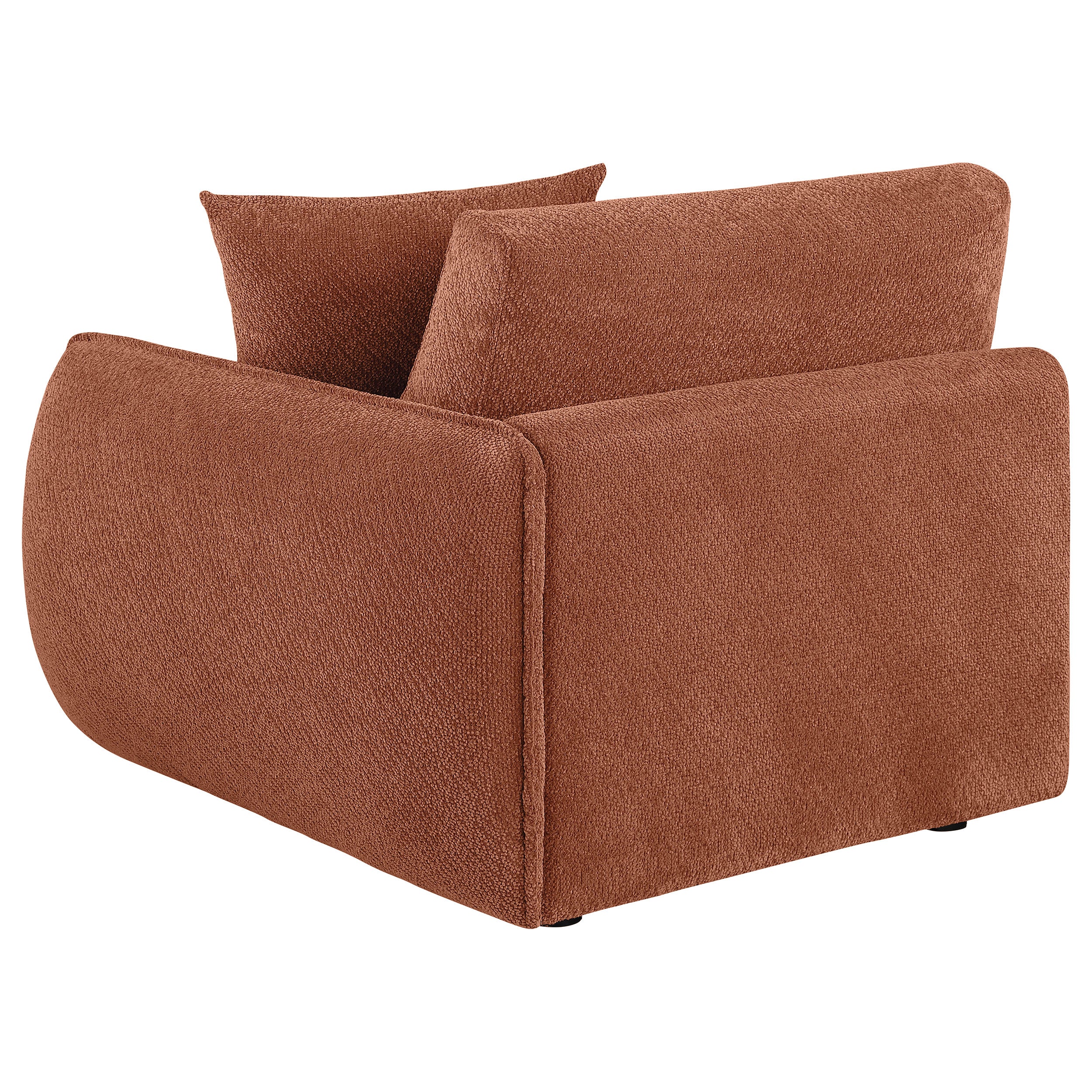 Elysia Chenille Upholstered Modular RAF Chair Coral — view 5